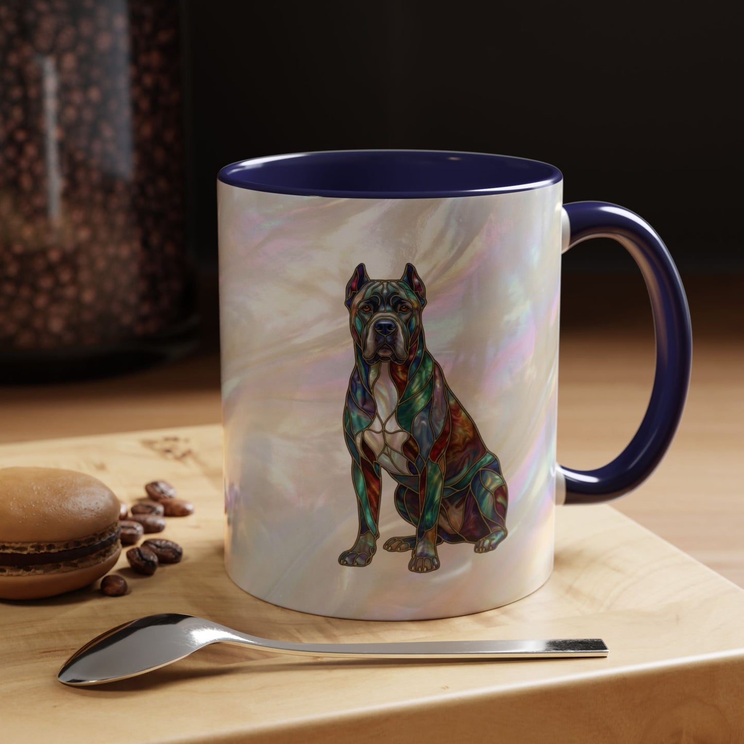 Cane Corso Accent Mug — Stained Glass Design (11/15 oz) - 14623