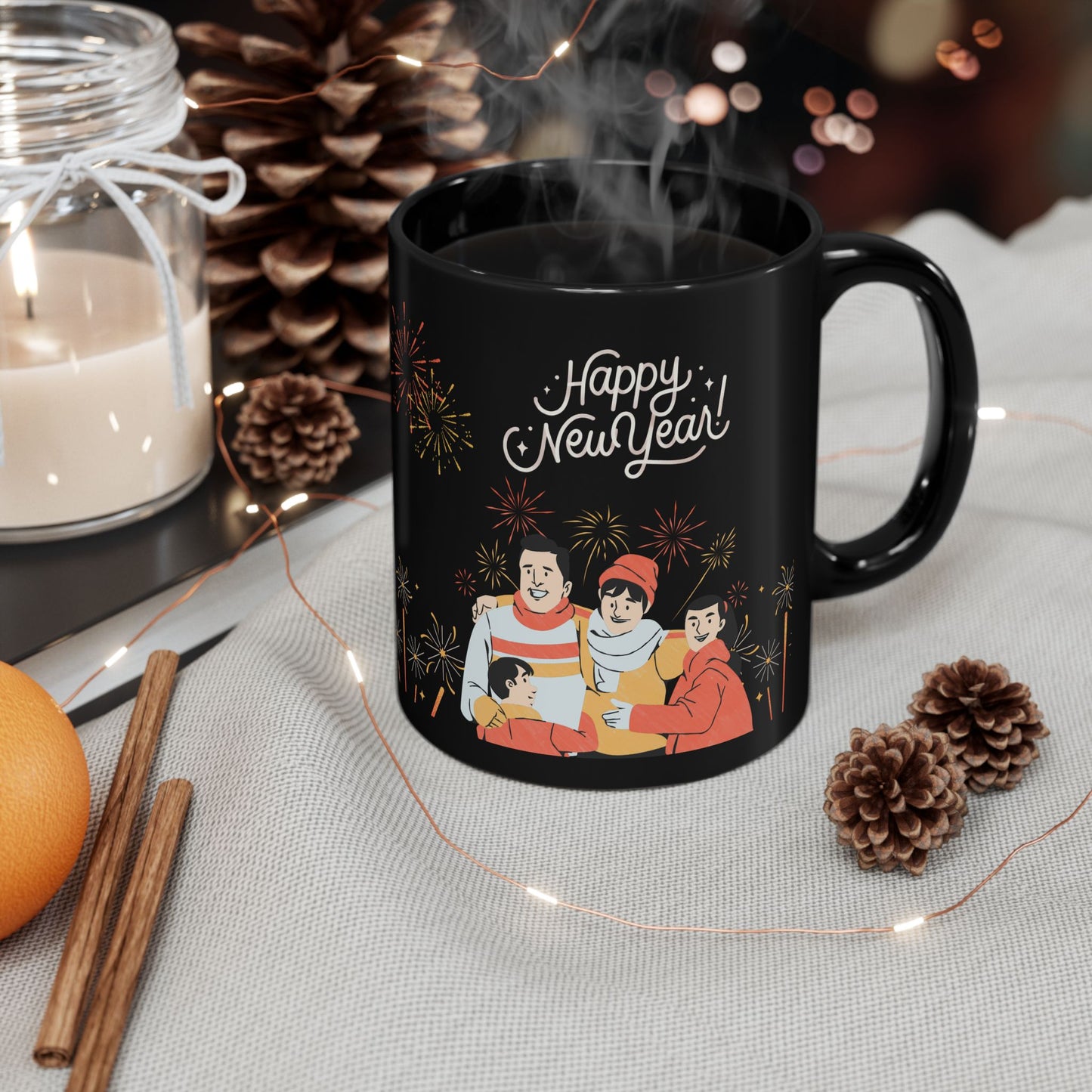 Welcome to The New Chapter, Happy New Year - Black Mug (11oz, 15oz) - 10892