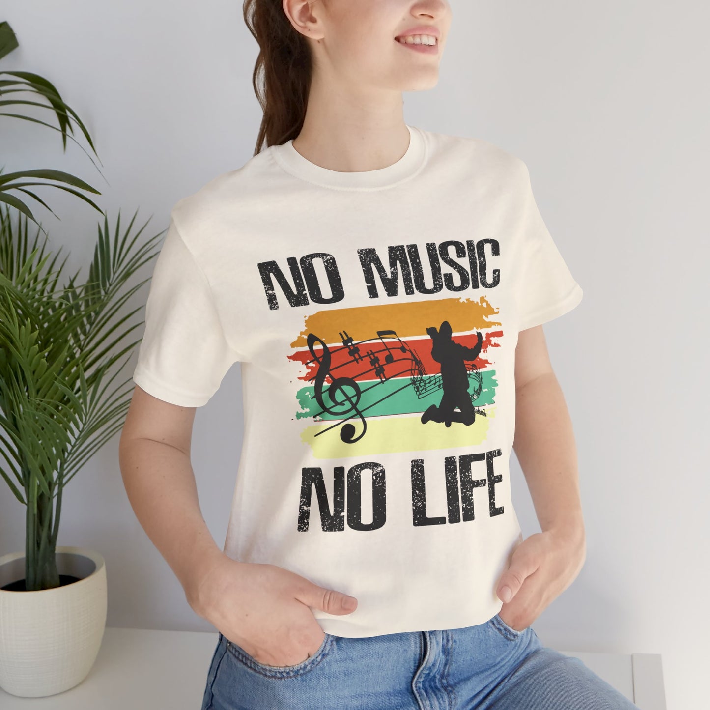 No Music No Life - Unisex Jersey Short Sleeve Tee