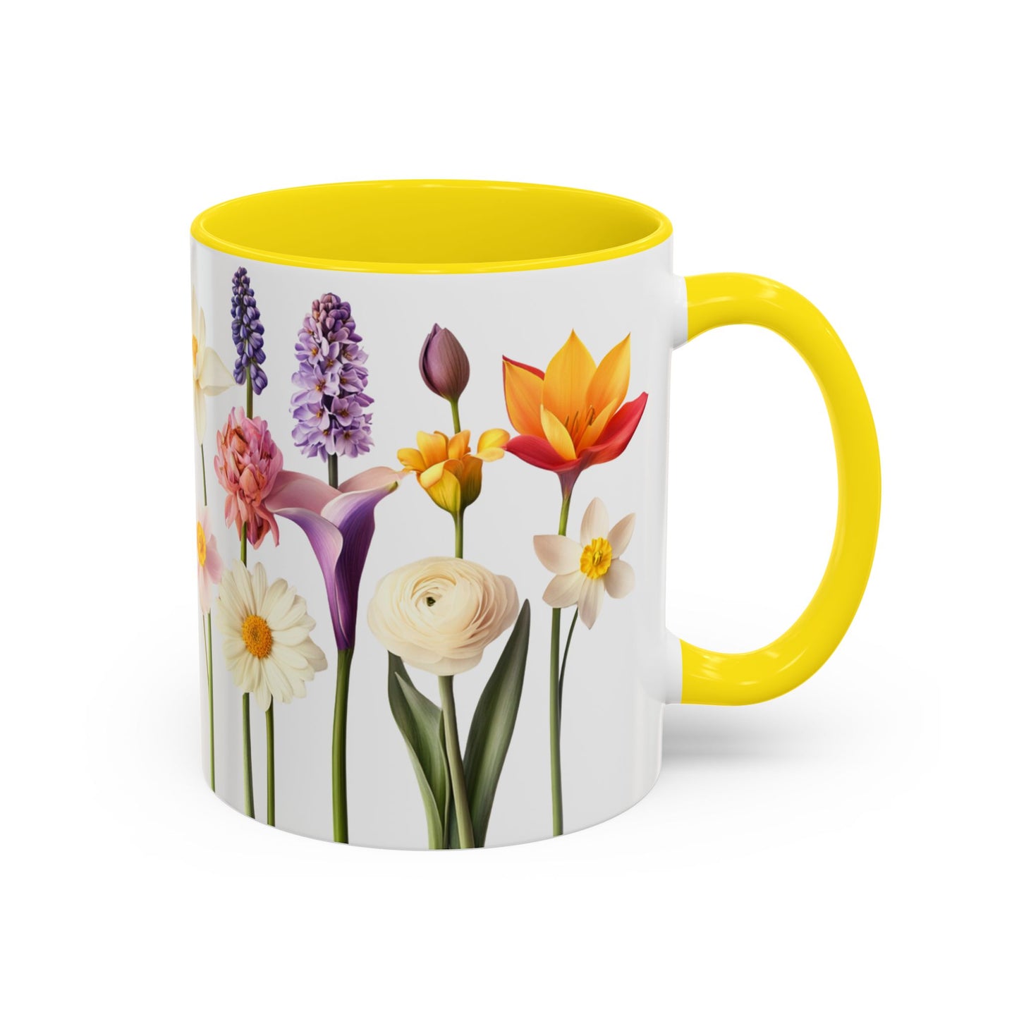 Bright Flowers - Accent Coffee Mug (11, 15oz) - 10400