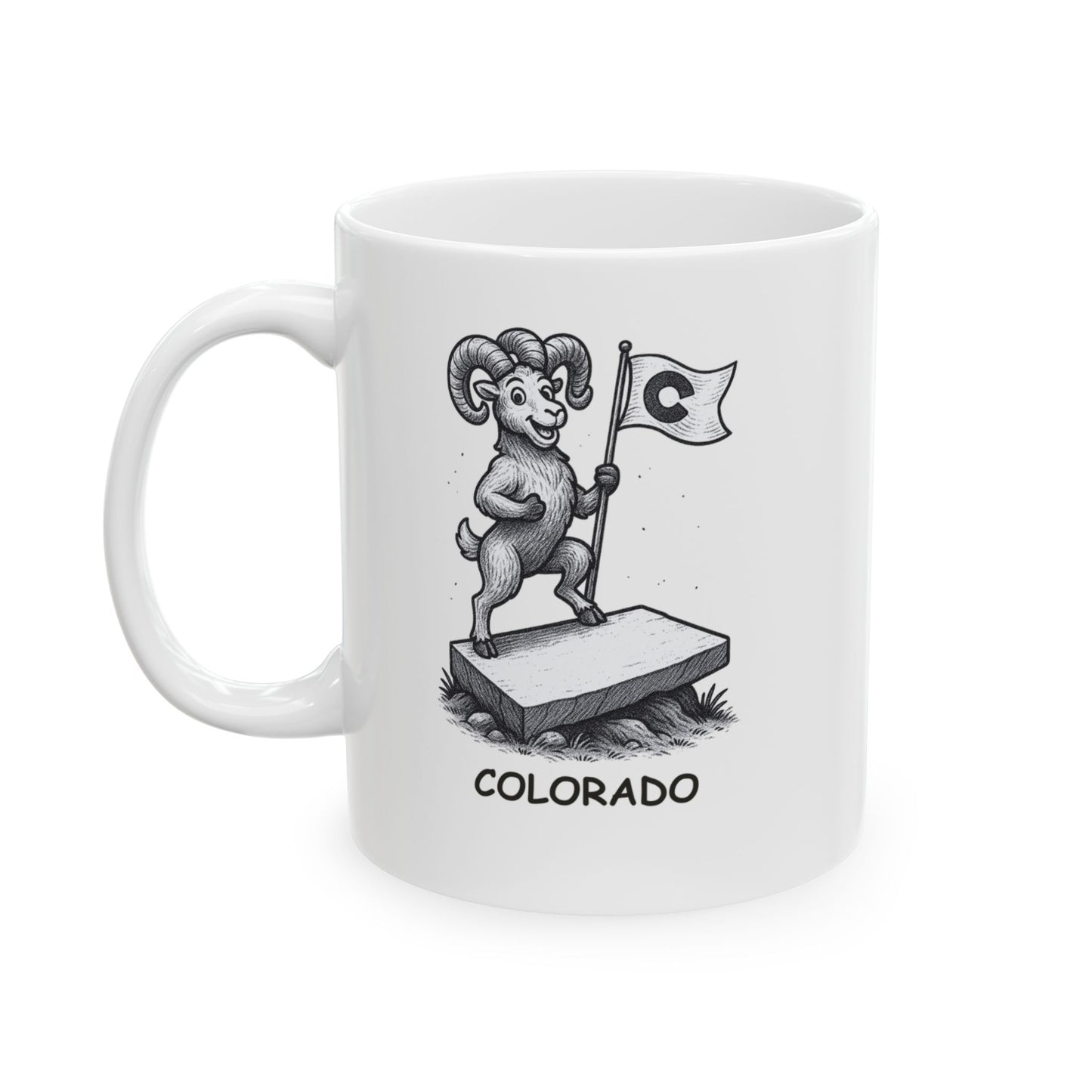 "In Colorado, the only thing that’s flat is our state pride." Ceramic Mug - 13422