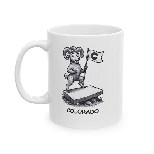 "In Colorado, the only thing that’s flat is our state pride." Ceramic Mug - 13422