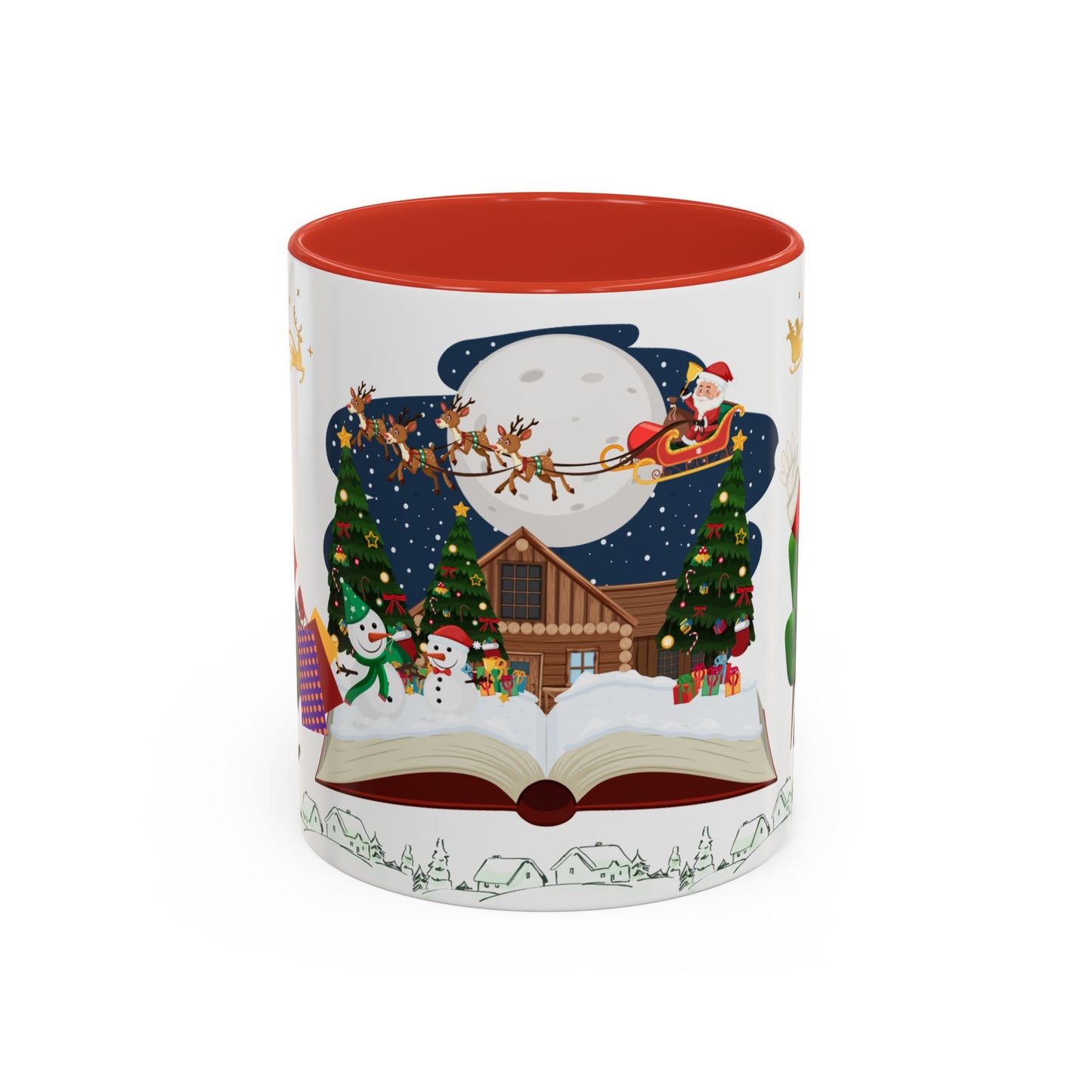 Santa is Coming - Accent Coffee Mug (11, 15oz)