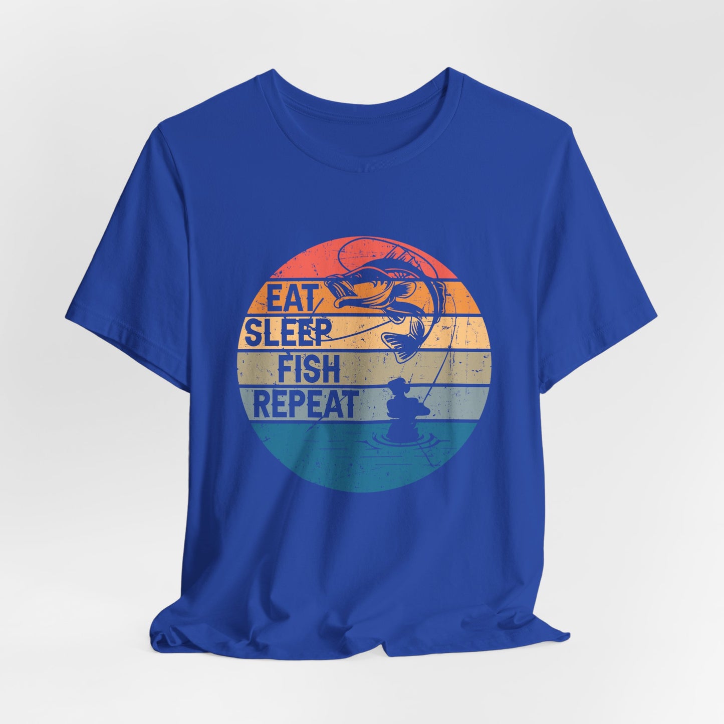 Fishing: Eat, Sleep, Fish, Repeat - Unisex Jersey Short Sleeve Tee - 14048