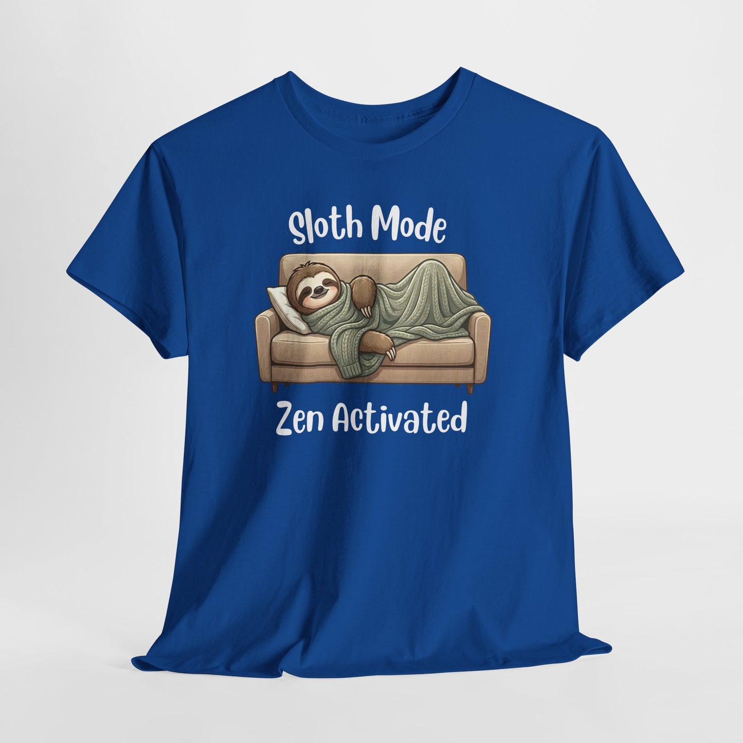 Funny Sloth T-Shirt – “Sloth Mode, Zen Activated” Cute Relaxing Tee - 14844