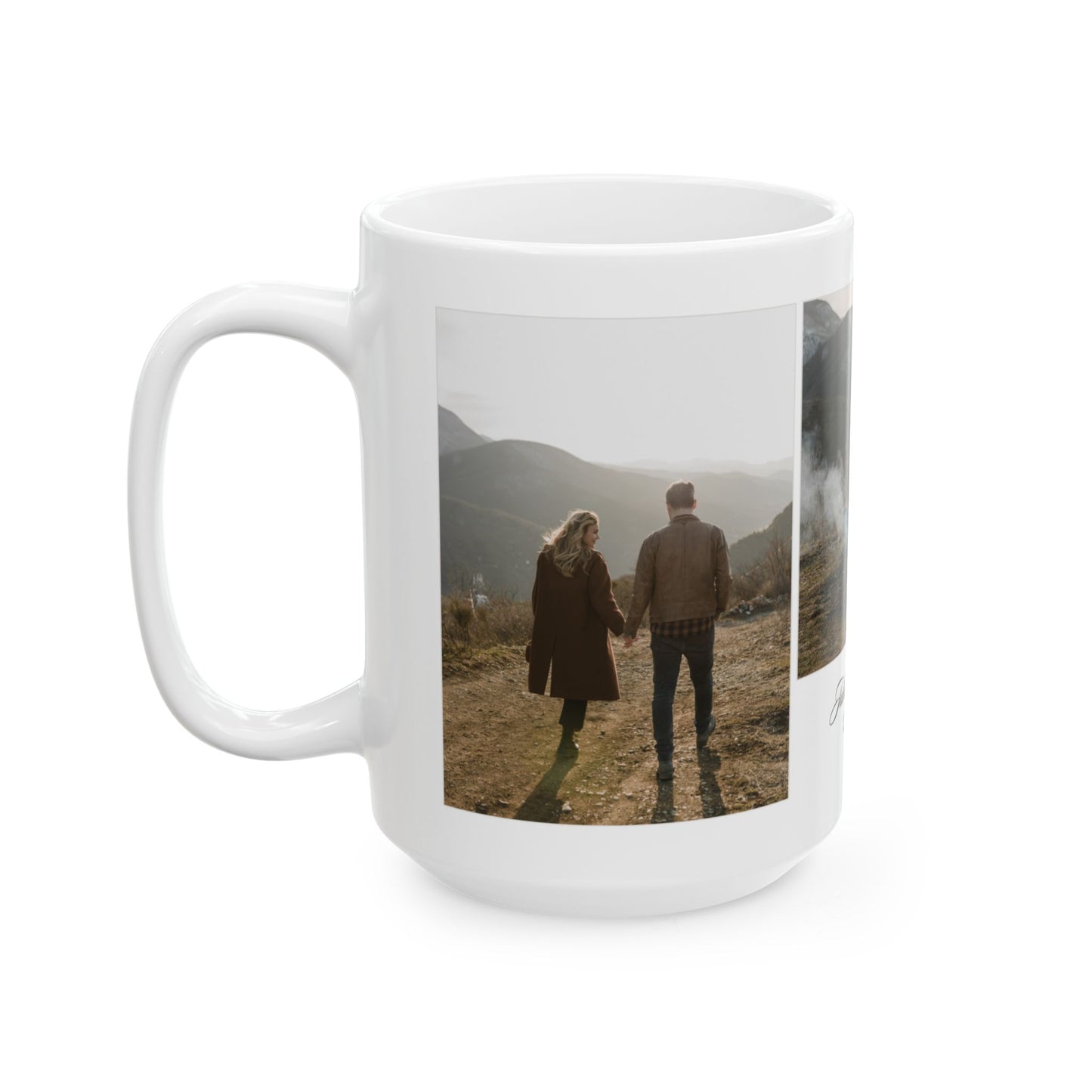 Julian & Tom, Couple's Photos, Customizable - Ceramic Mug, (11oz, 15oz) - 11030