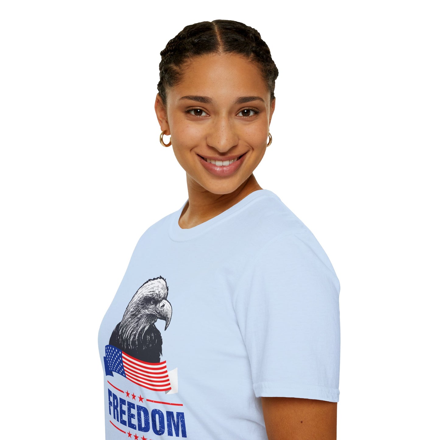 Eagle Freedom T-Shirt - Patriotic Tee for Independence Day, Memorial Day, Veteran's Day, Casual Wear, Gift for Freedom Lovers - 13738