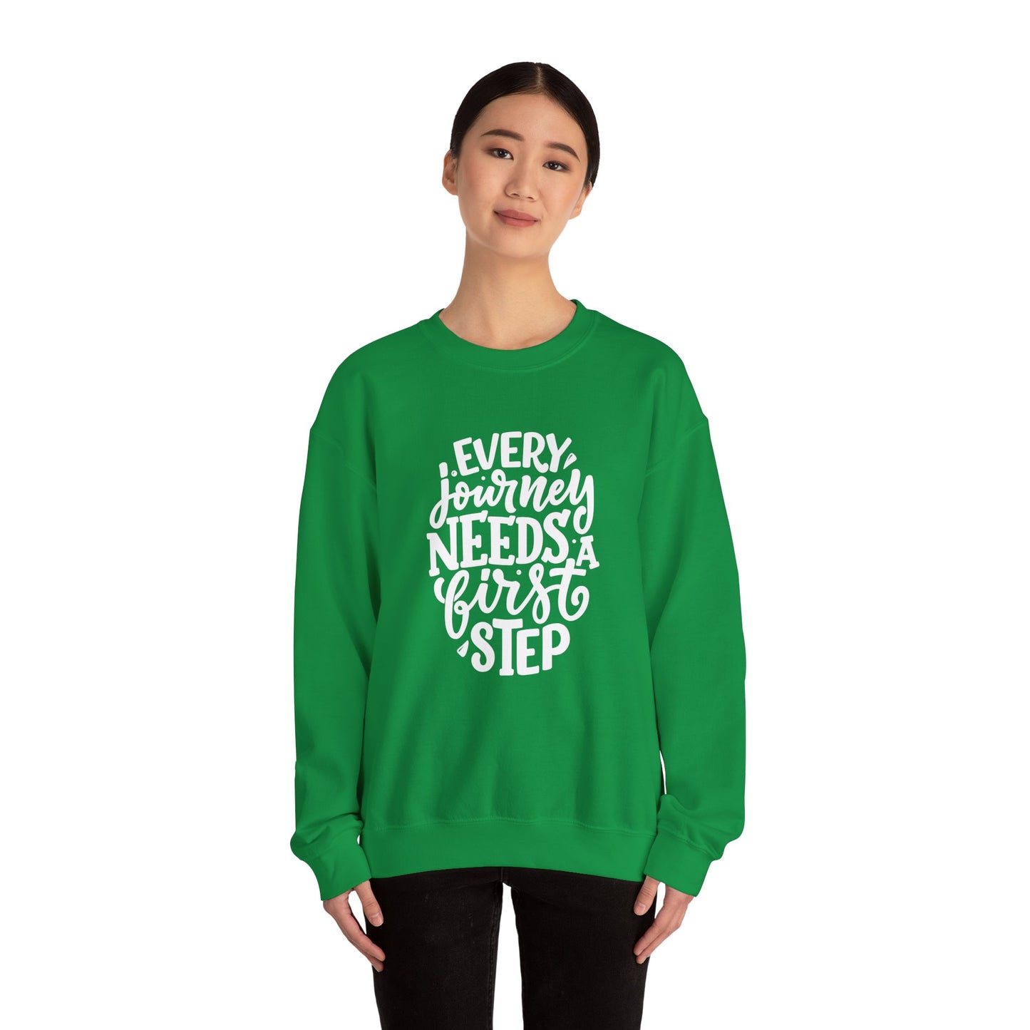Every Journey Needs A First Step - Unisex Heavy Blend™ Crewneck Sweatshirt