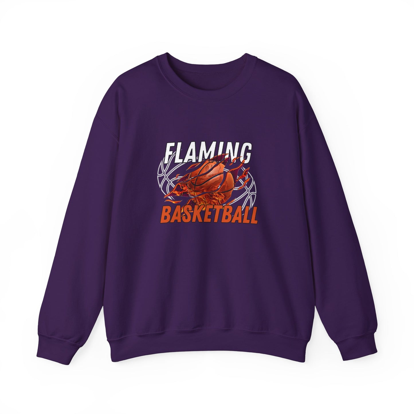 Flaming Basketball - Unisex Heavy Blend™ Crewneck Sweatshirt - 10671