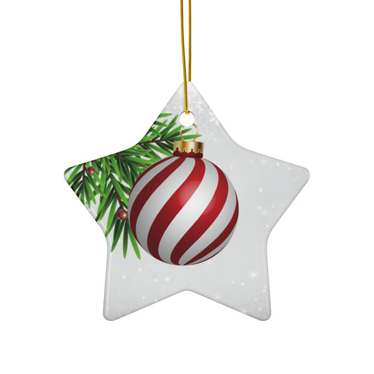 Holiday Cheer - Ceramic Ornament, 4 Shapes