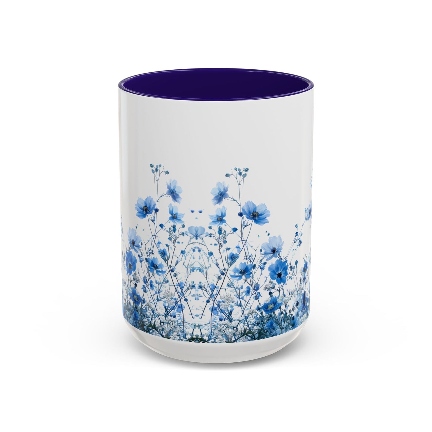 Field of Blue Flowers - Accent Coffee Mug (11, 15oz) - 10645