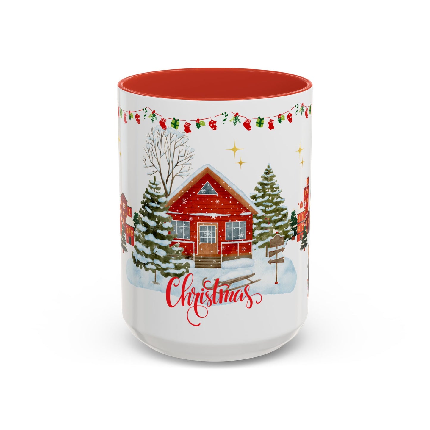 Christmas House - Accent Coffee Mug (11, 15oz)