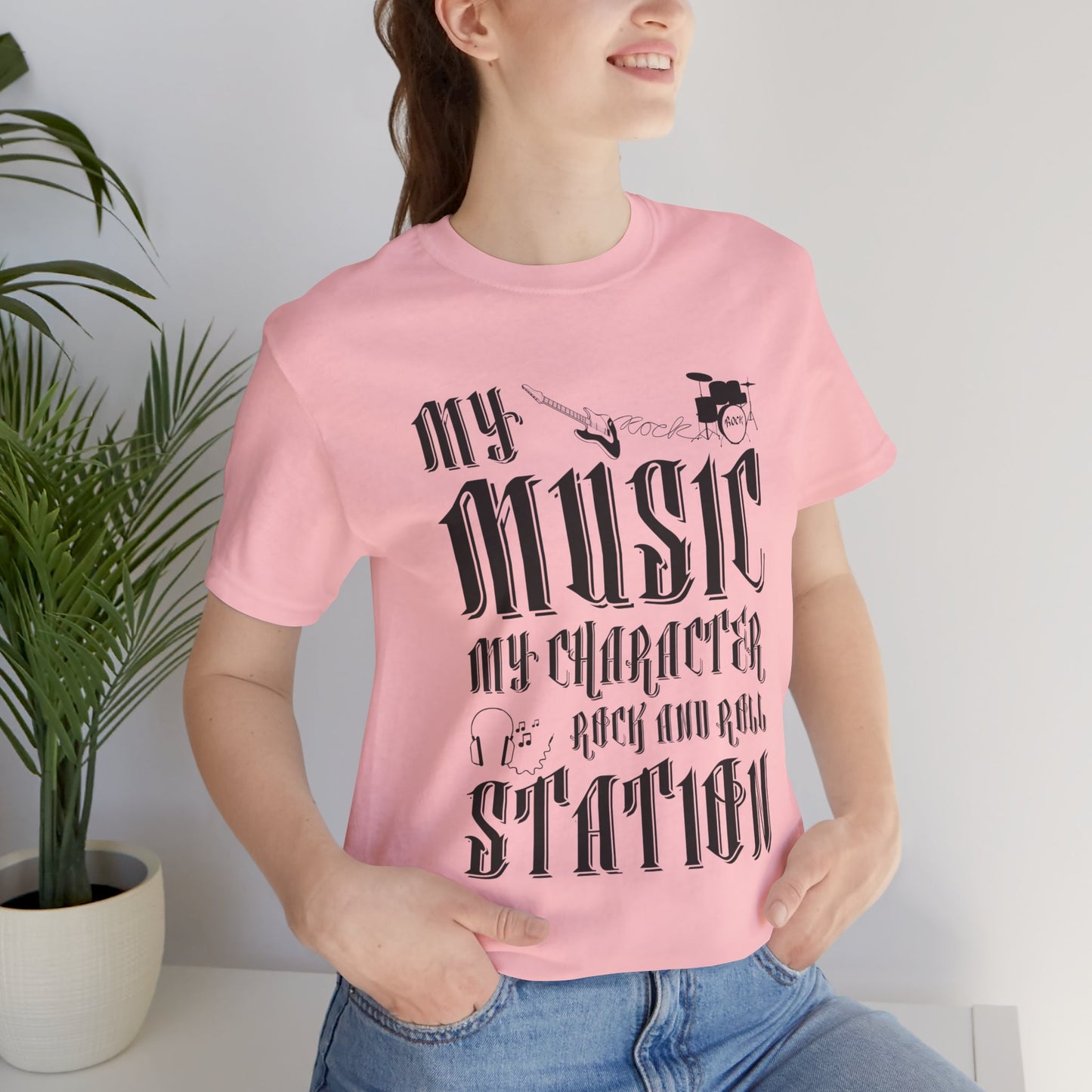 My Music My Character, Rock & Roll Station - Unisex Jersey Short Sleeve Tee