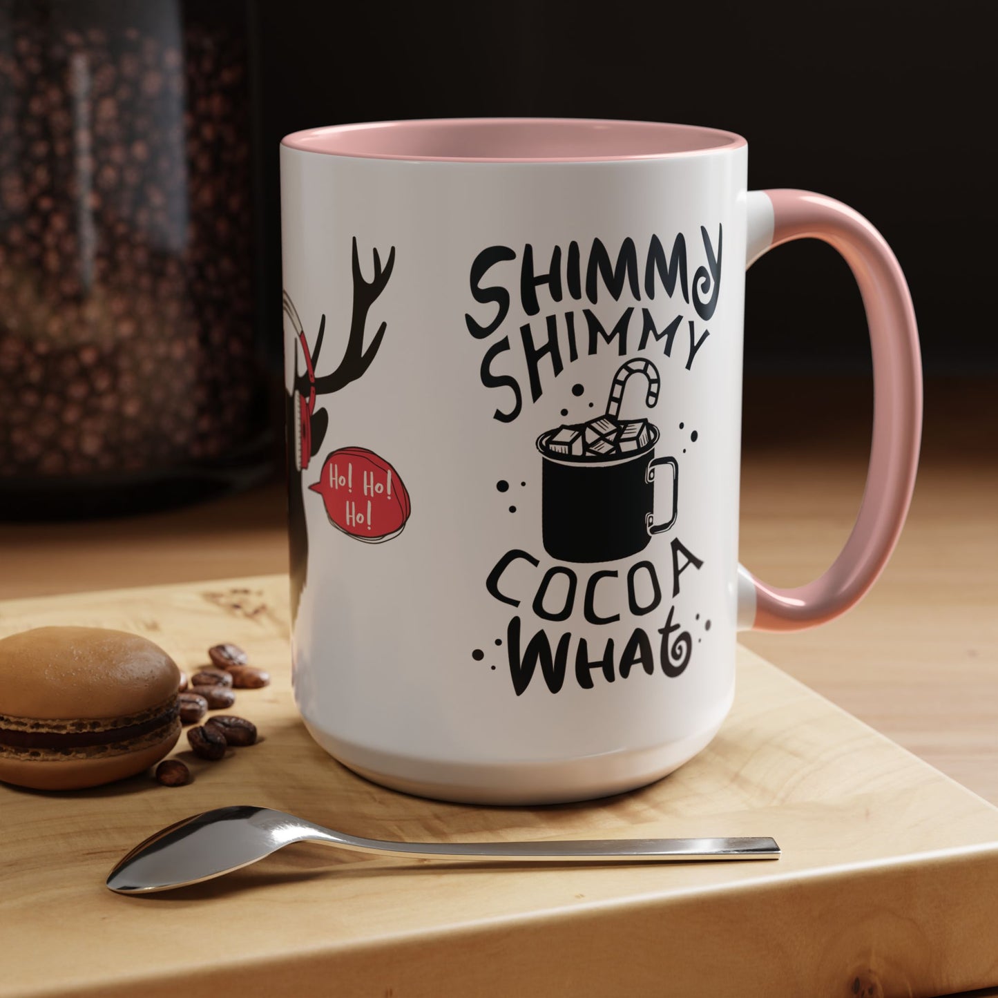 It's Ok To Say Ho Ho! - Accent Coffee Mug (11, 15oz)