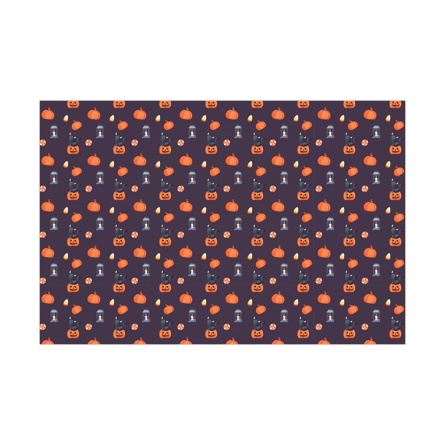 Pumpkin With A Black Cat - Gift Wrap Papers - 13988