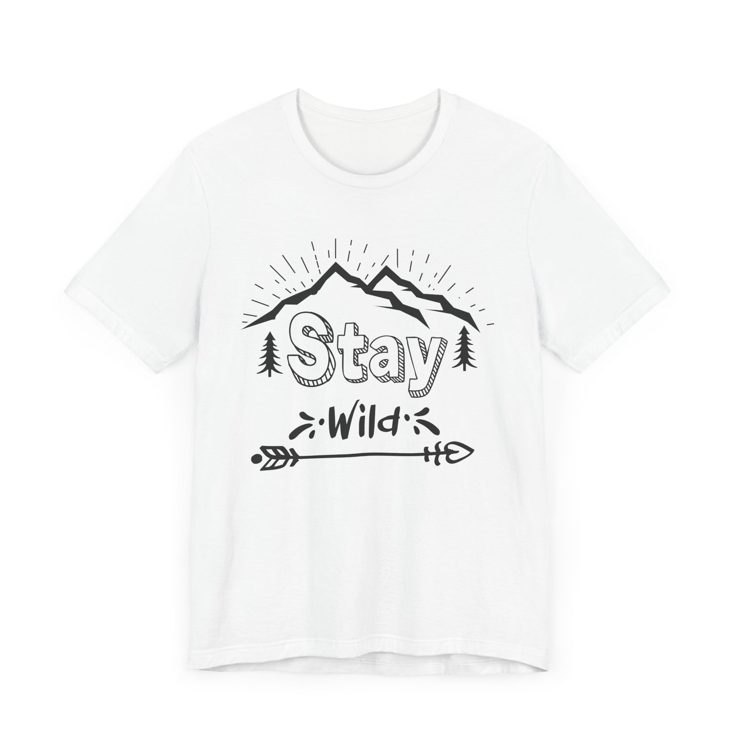 Camping: Stay Wild - Unisex Jersey Short Sleeve Tee - 12589