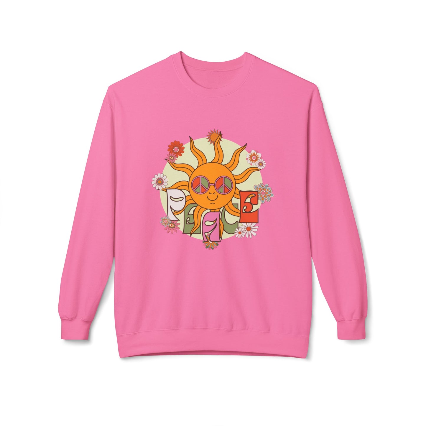 Summer, Peace - Unisex Midweight Softstyle Fleece Crewneck Sweatshirt - 11688