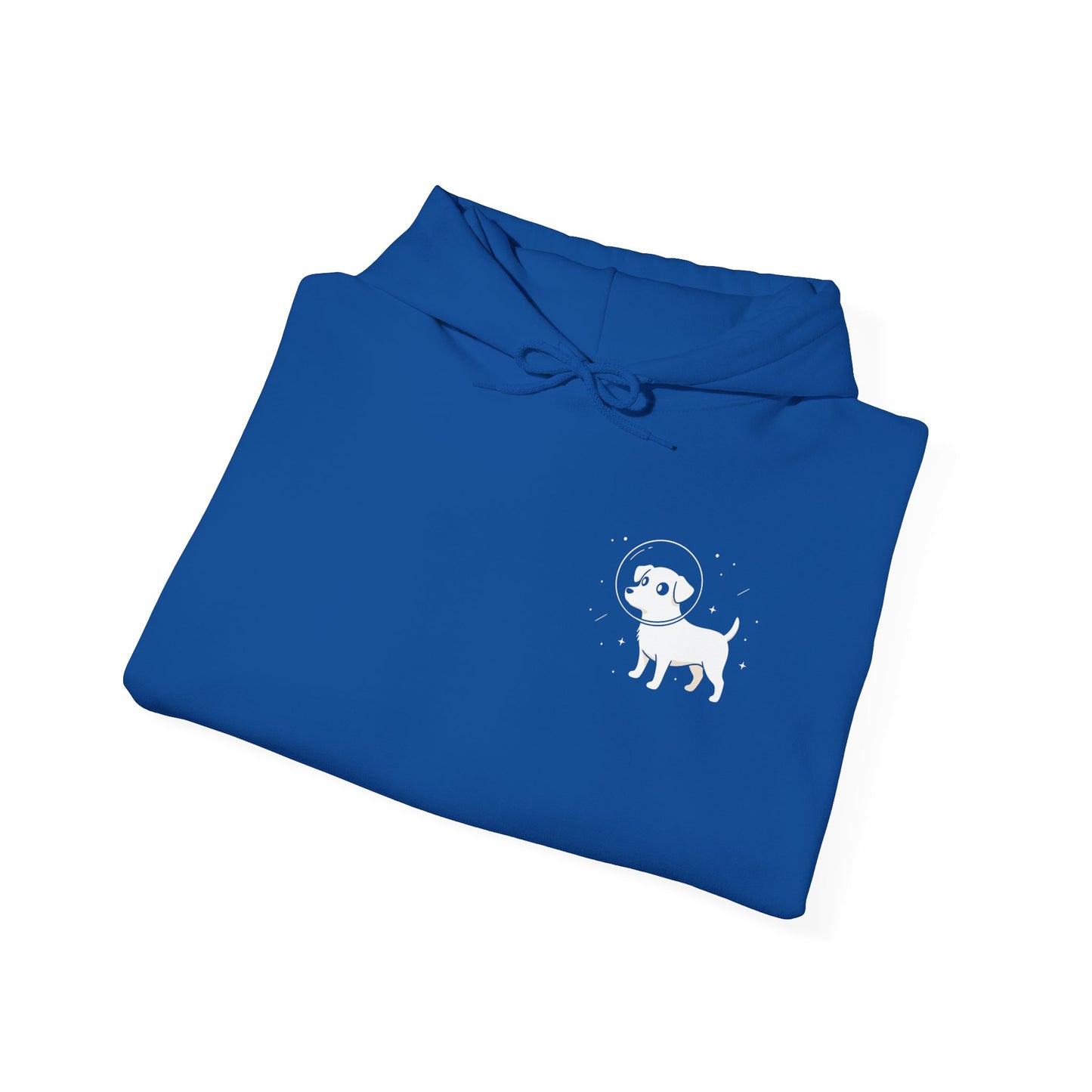 Dog in Space Hoodie – Space Puppy Graphic Hooded Sweatshirt, Unisex Heavy Blend™ - 14679