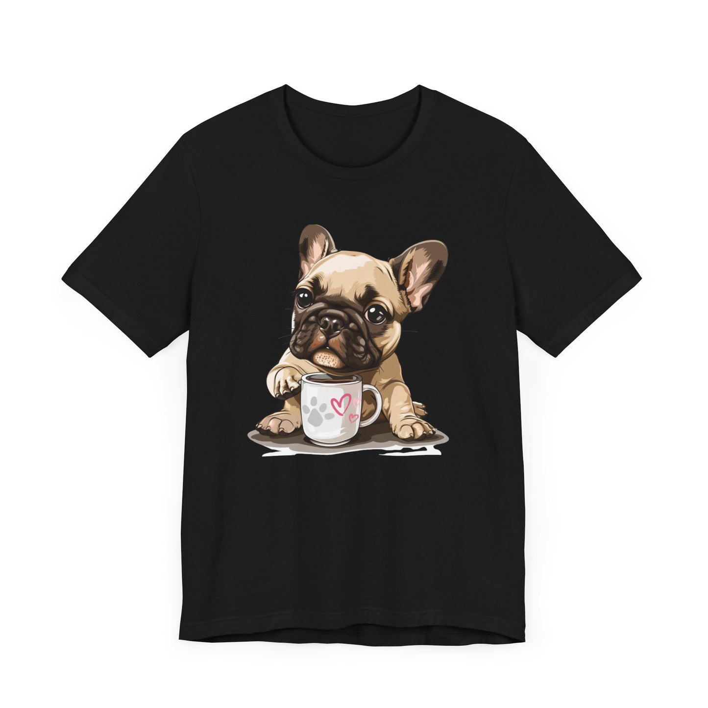 Morning Brew with Frenchie - Unisex Jersey Short Sleeve Tee