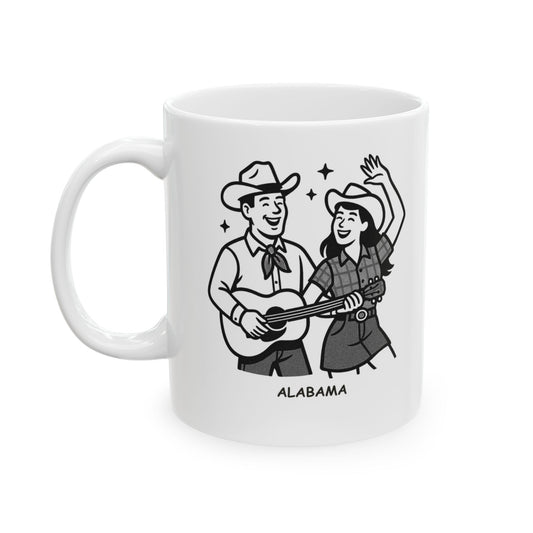 "Alabama: Where everyone’s a little bit country and a whole lot of fun." Ceramic Mug - 12781