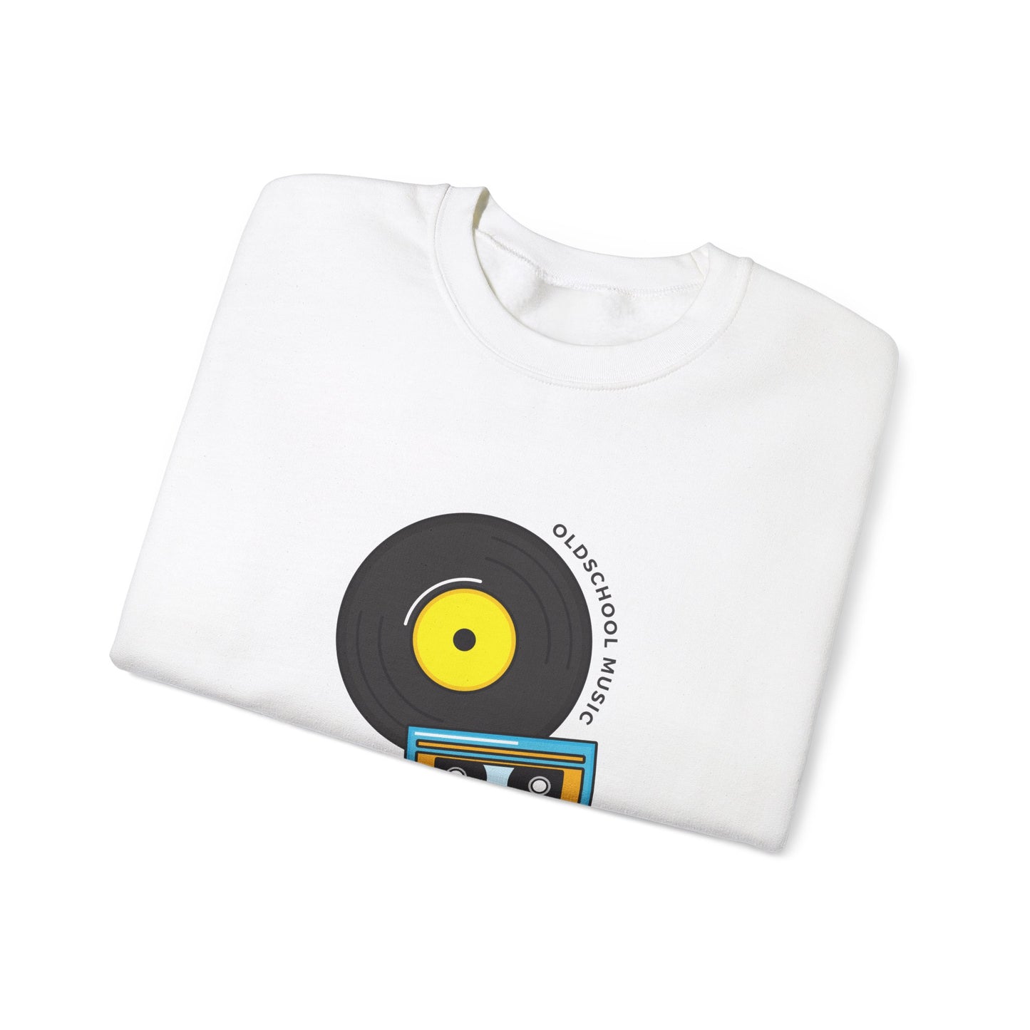 Record & Cassette, Old School Music - Unisex Heavy Blend™ Crewneck Sweatshirt - 11273