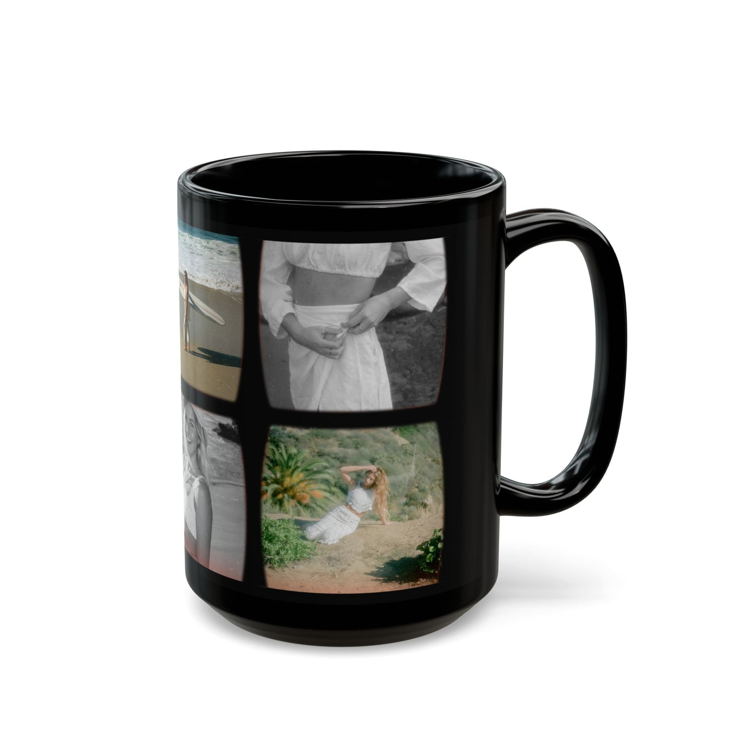 Girlfriend's Photos, Customizable - Black Mug (11oz, 15oz) - 10881