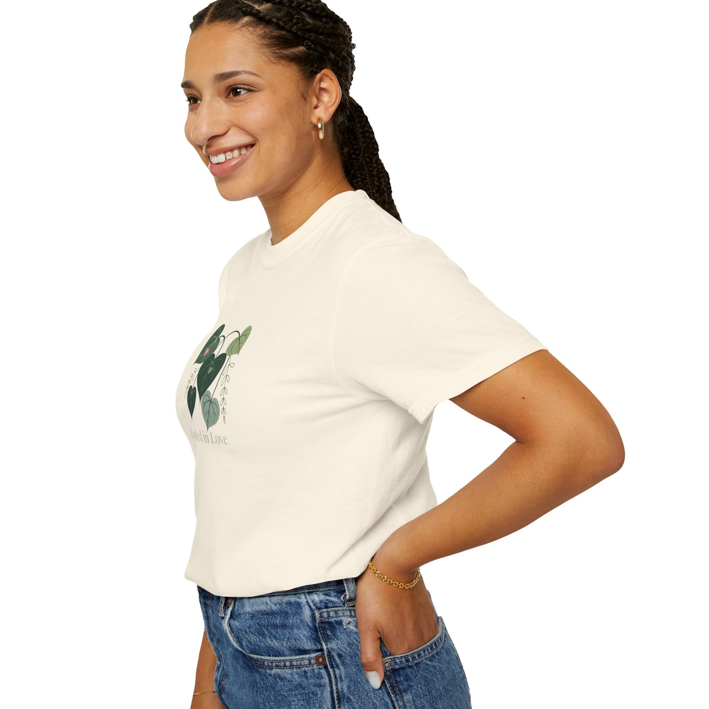 Rooted in Love T-Shirt — Heart Leaf Plant Graphic Tee - 14733