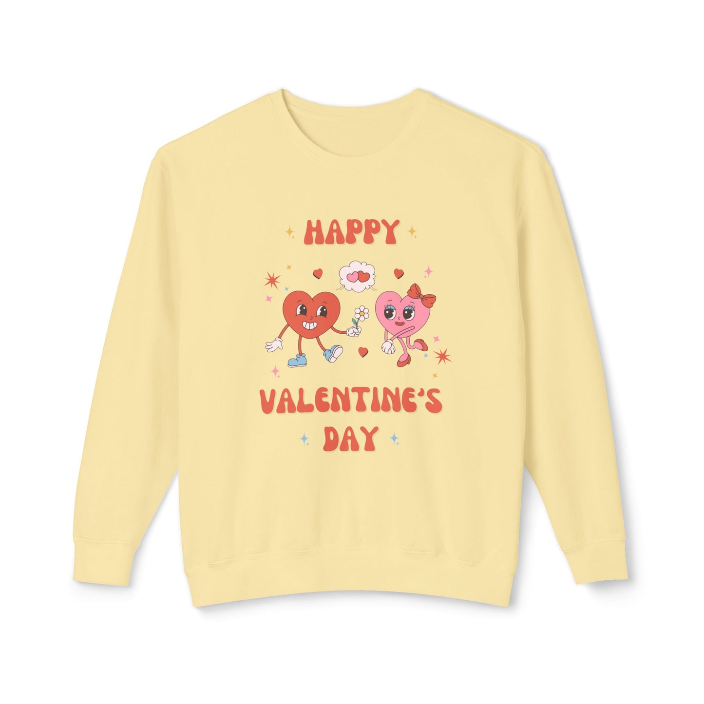 Happy Valentine's Day - Unisex Lightweight Crewneck Sweatshirt - 11023