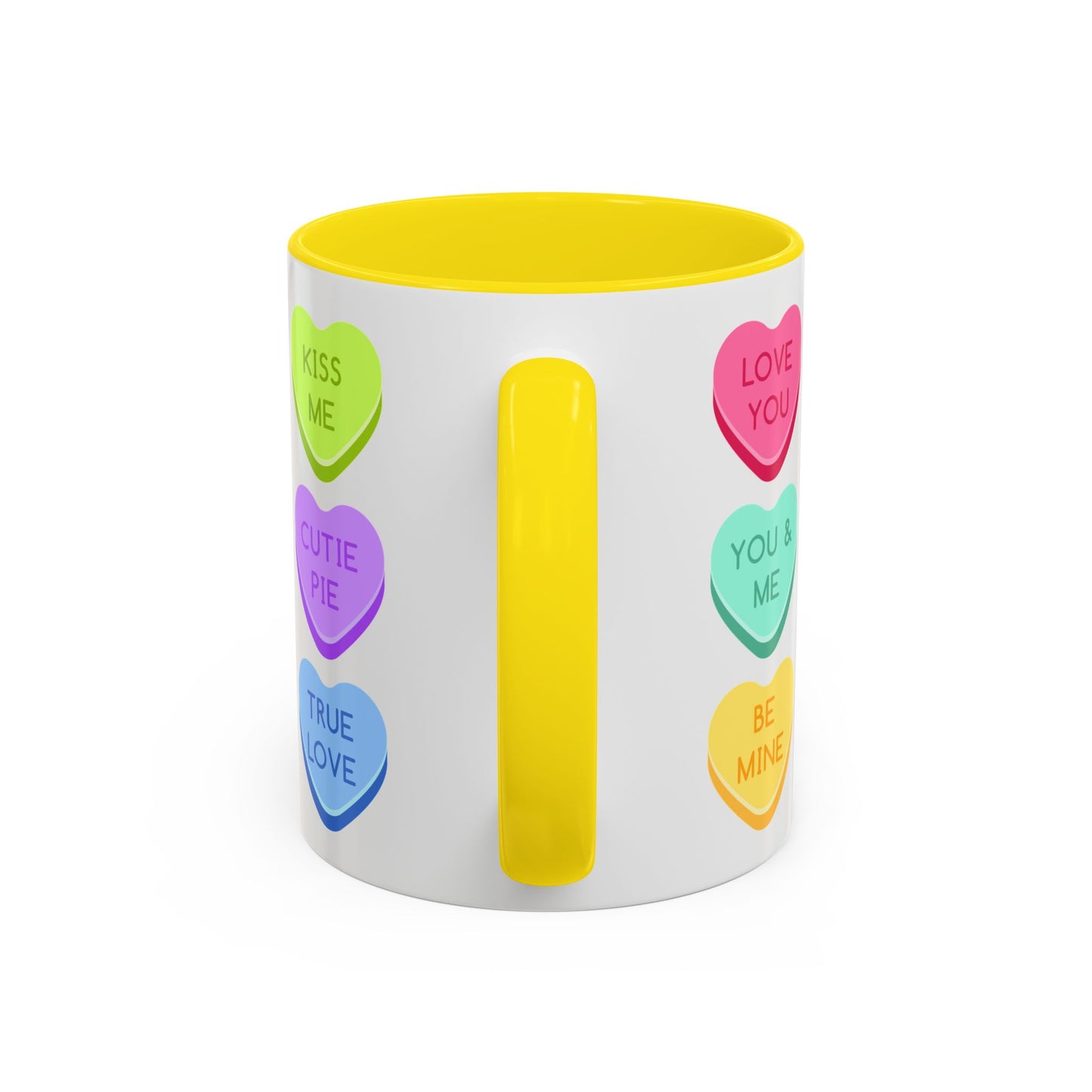 Love You, Kiss Me - Accent Coffee Mug (11, 15oz) - 11541