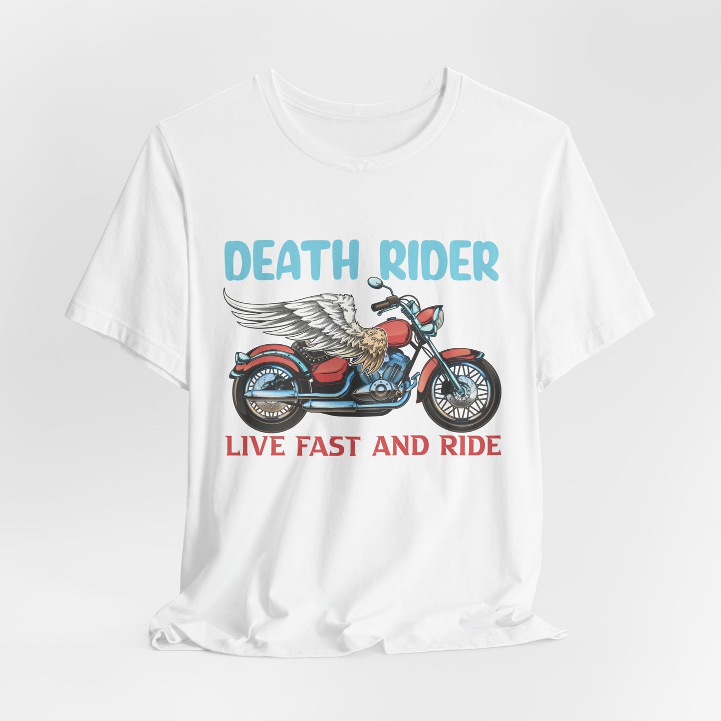 Death Rider, Live Fast and Ride  - Unisex Jersey Short Sleeve Tee - 13595