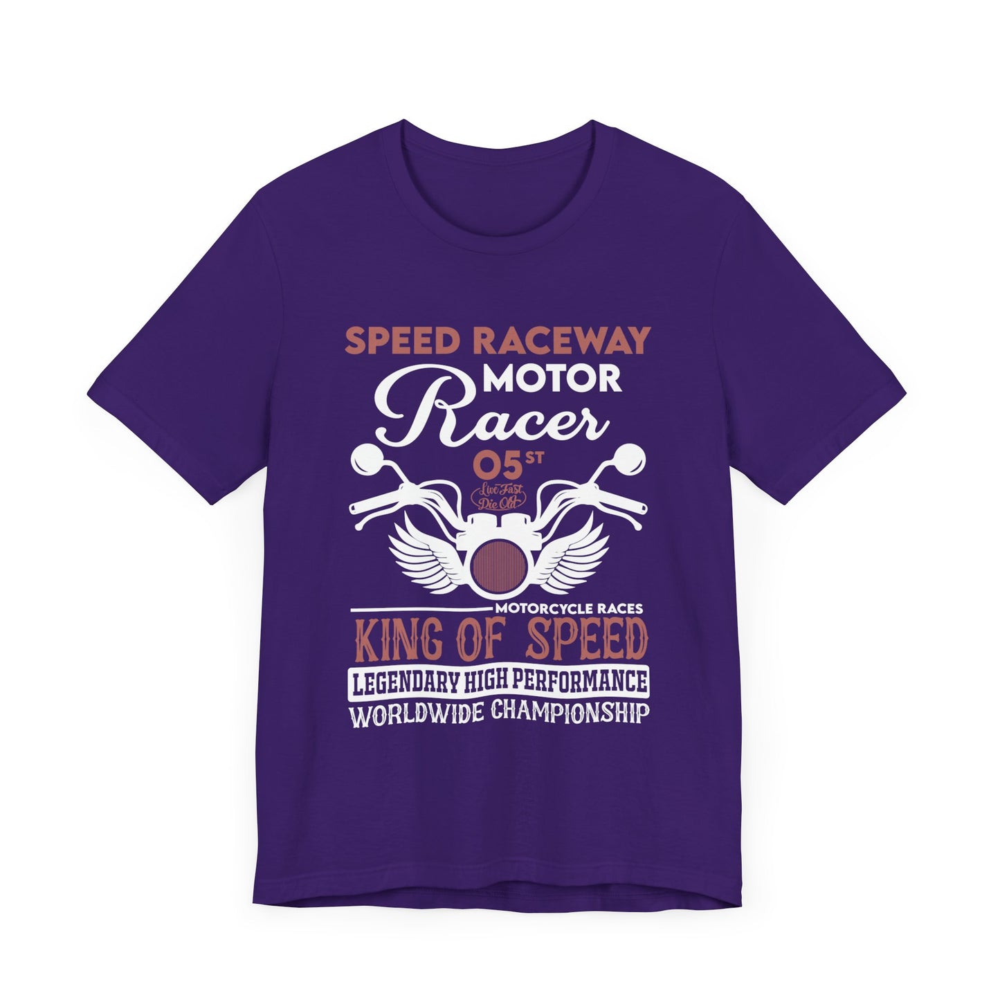 Speed Raceway, Motorcycle Races King of Speed - Unisex Jersey Short Sleeve Tee