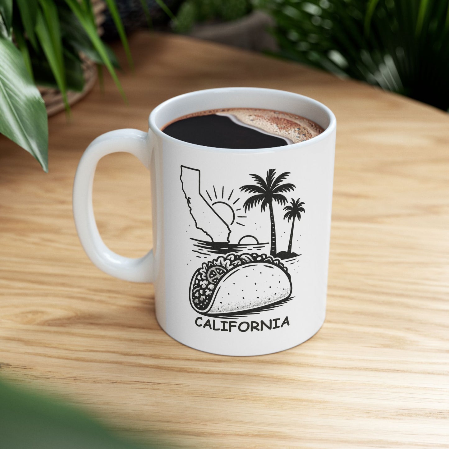 "The only thing better than California sunsets are California tacos." Ceramic Mug - 11oz & 15oz - 12723