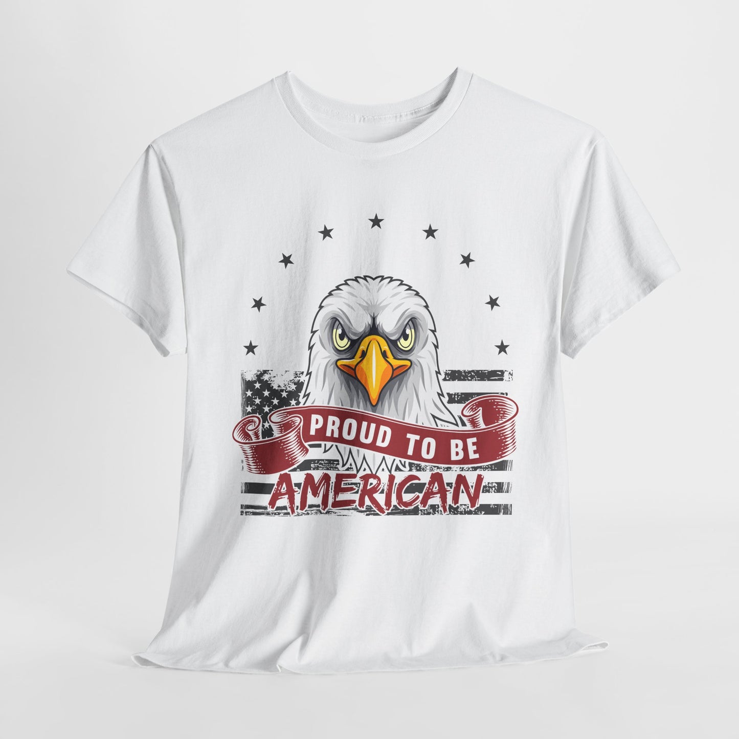 Proud to Be American Tee, Patriotic T-Shirt, USA Pride Shirt, Eagle Graphic Tee, Independence Day Gift, 4th of July Apparel - 13785