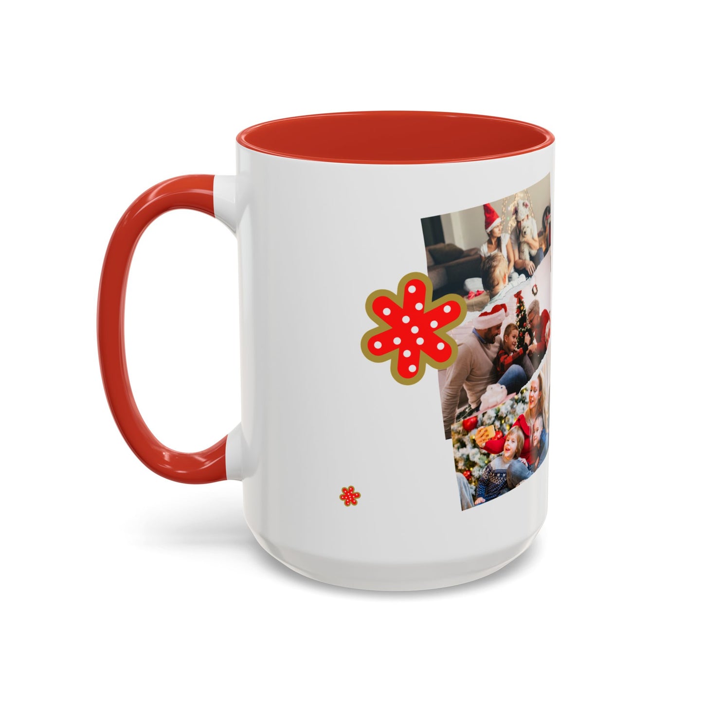 We Wish You a Merry Christmas, Family Photos, Customizable - Accent Coffee Mug (11, 15oz) - 11041