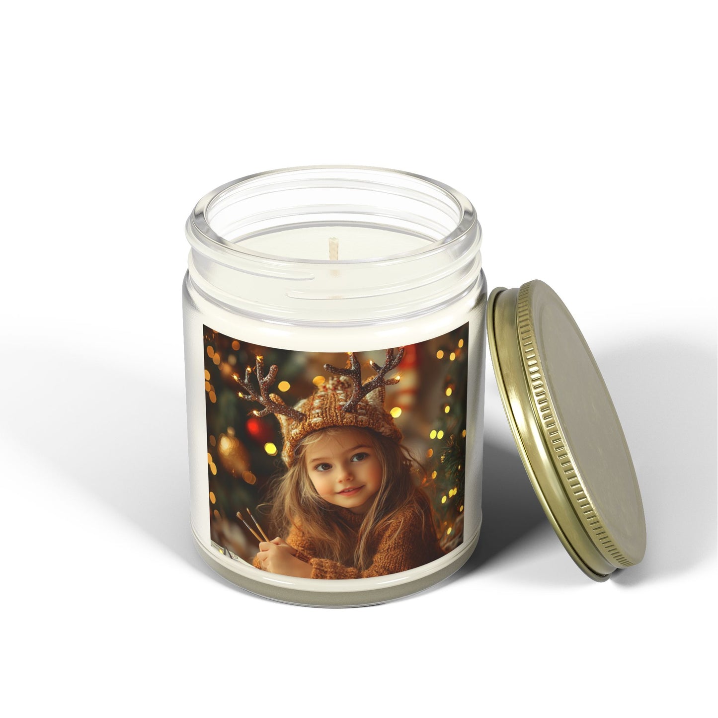 Christmas, Little Girl - Scented Candles, Coconut Apricot Wax (4oz, 9oz) - 10389