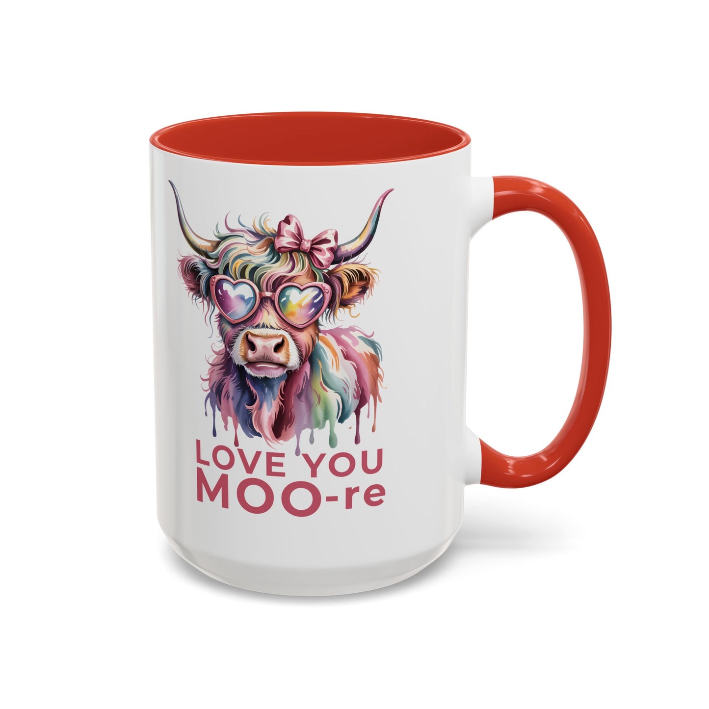 Love You Moo-re Highland Cow Mug – Cute Valentine’s Day Coffee Cup, Funny Romantic Gift for Her or Him (11oz / 15oz) - 14785