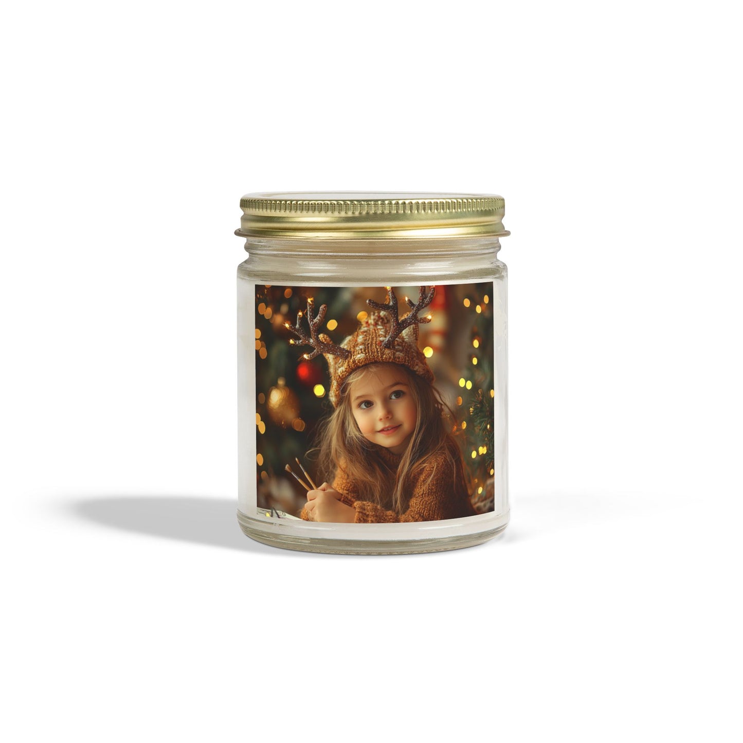 Christmas, Little Girl - Scented Candles, Coconut Apricot Wax (4oz, 9oz) - 10389