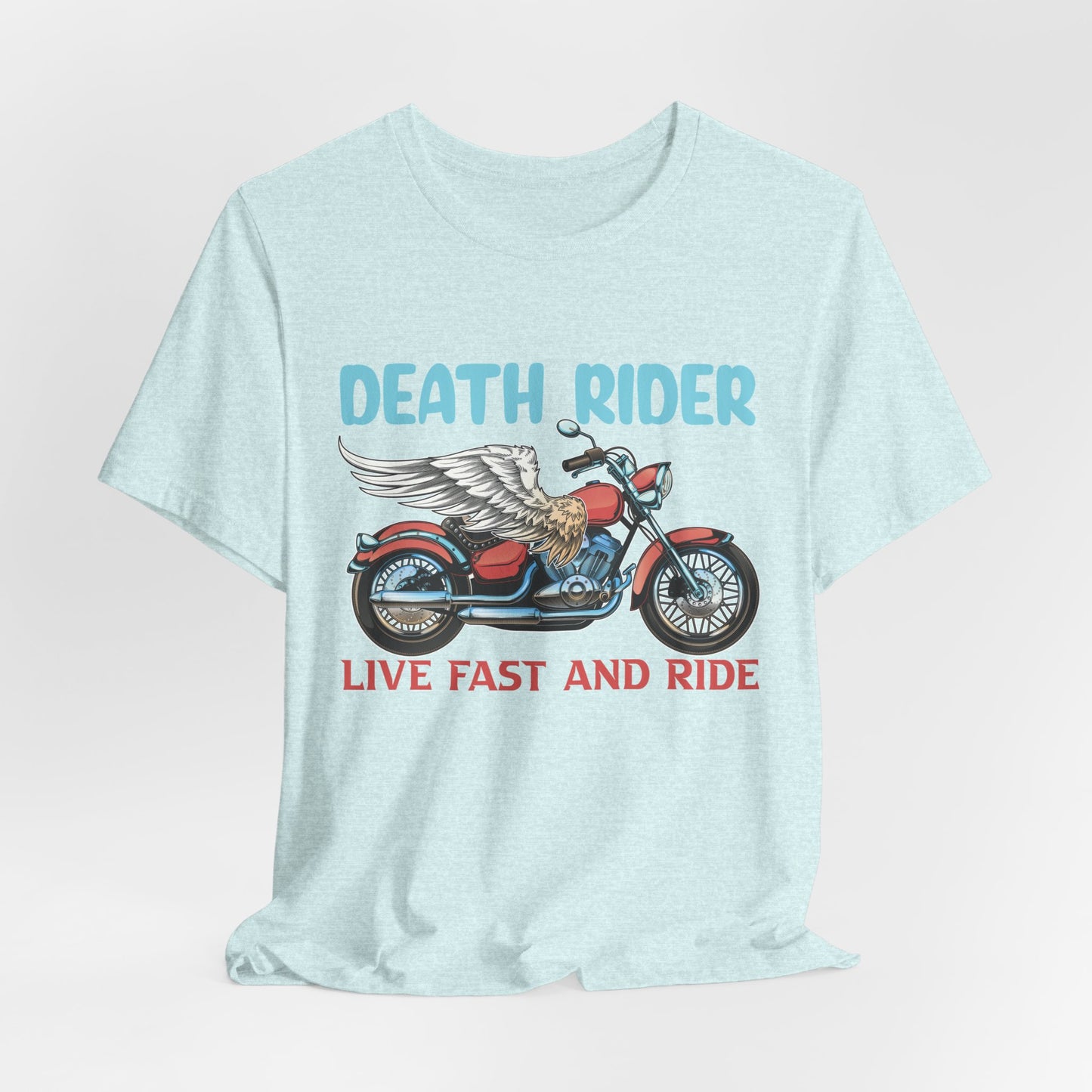 Death Rider, Live Fast and Ride  - Unisex Jersey Short Sleeve Tee - 13595
