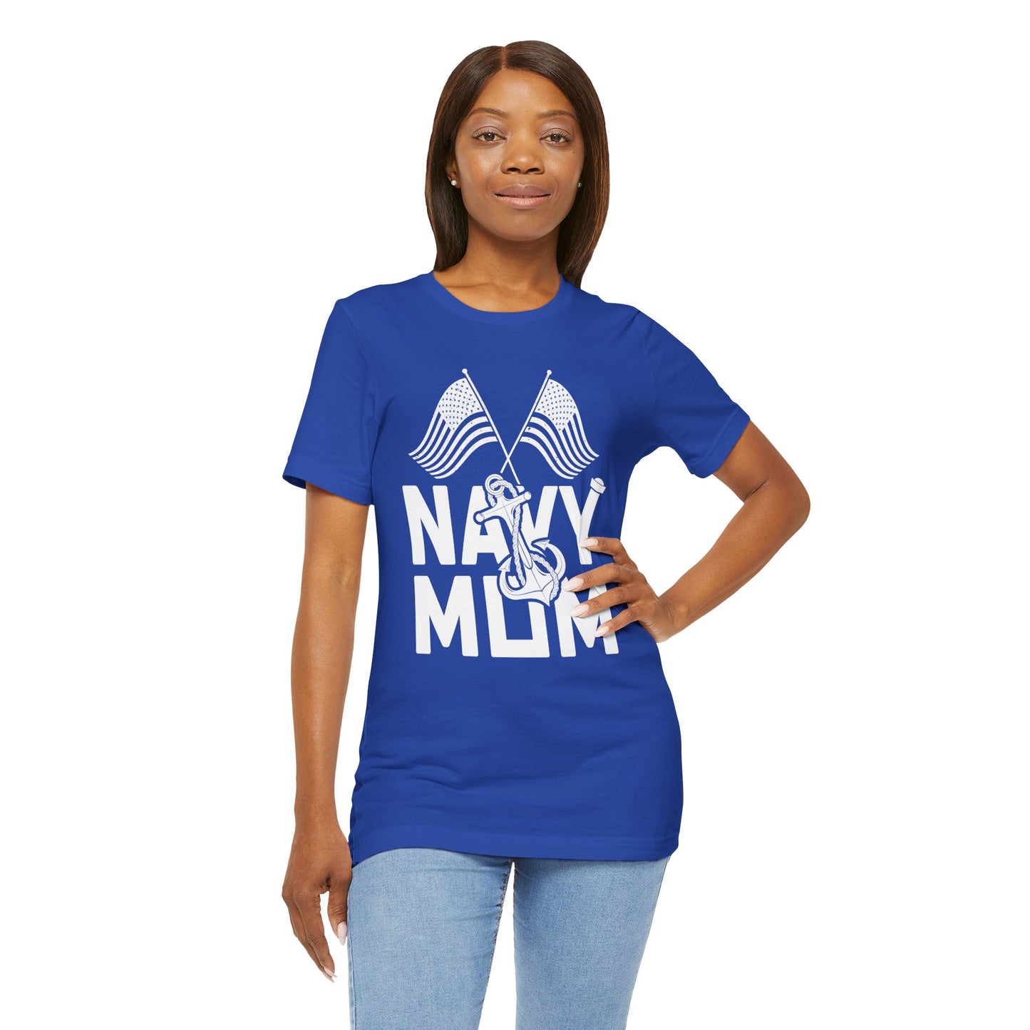 Navy Mom - Unisex Jersey Short Sleeve Tee - 13045
