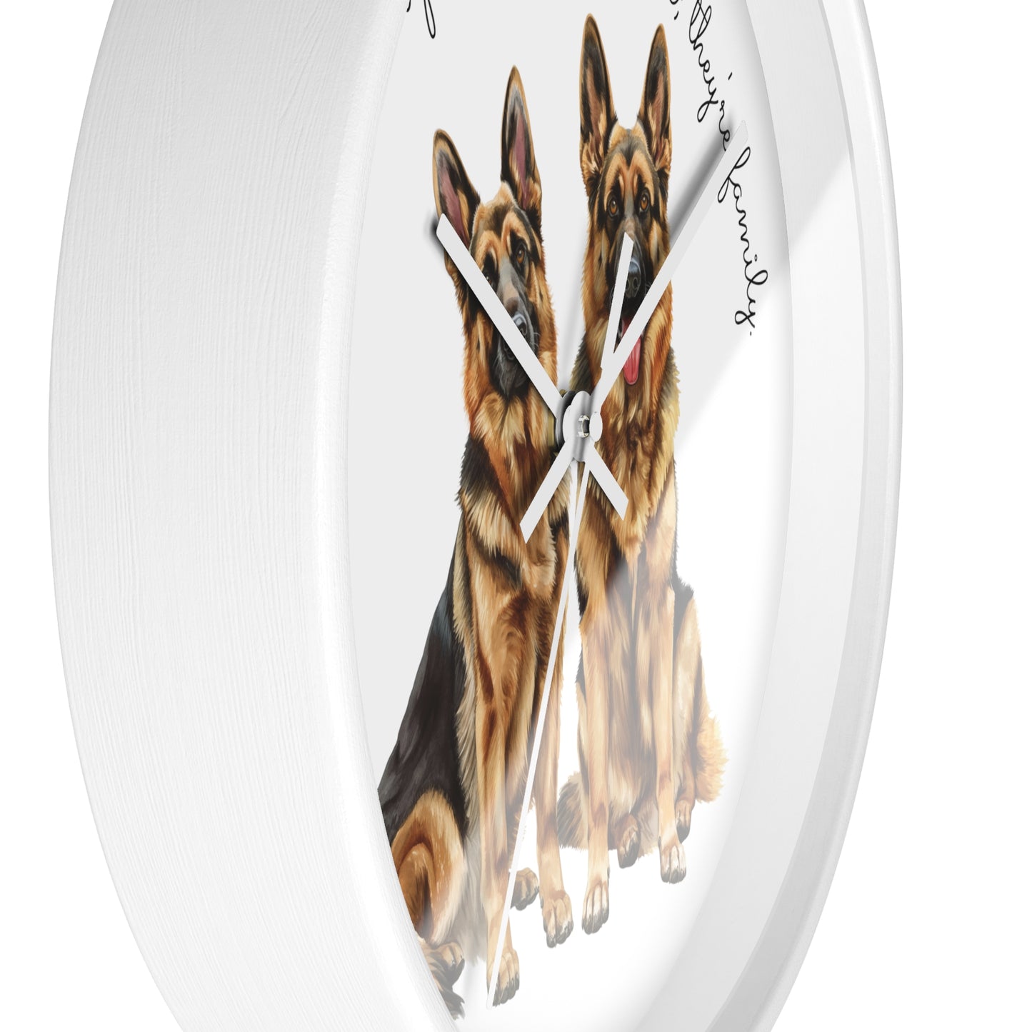 German Shepherds are not just pets; they're family - Wall Clock