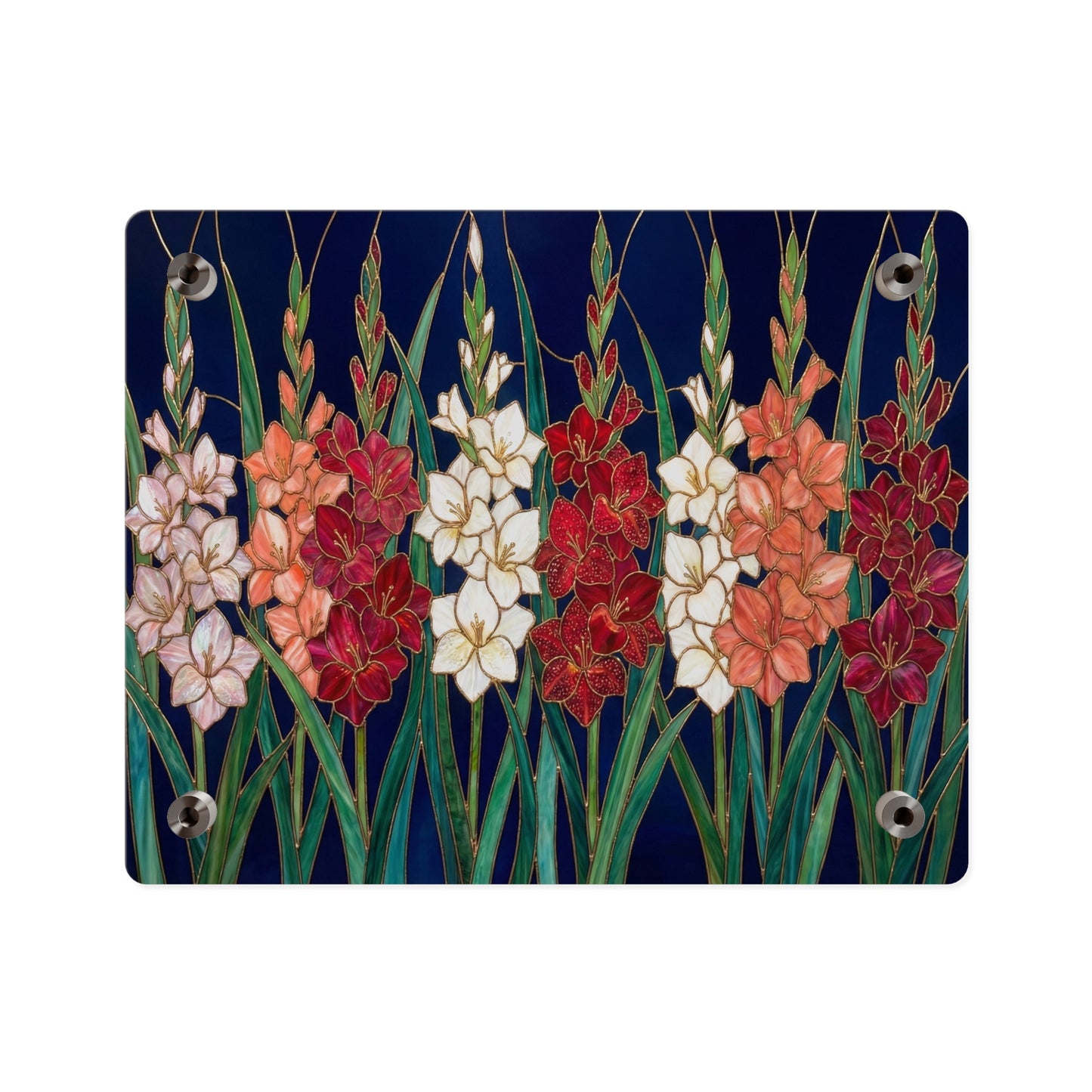 Gladiolus Floral Acrylic Wall Art Panel – Elegant Garden Blooms Home Decor - 14606