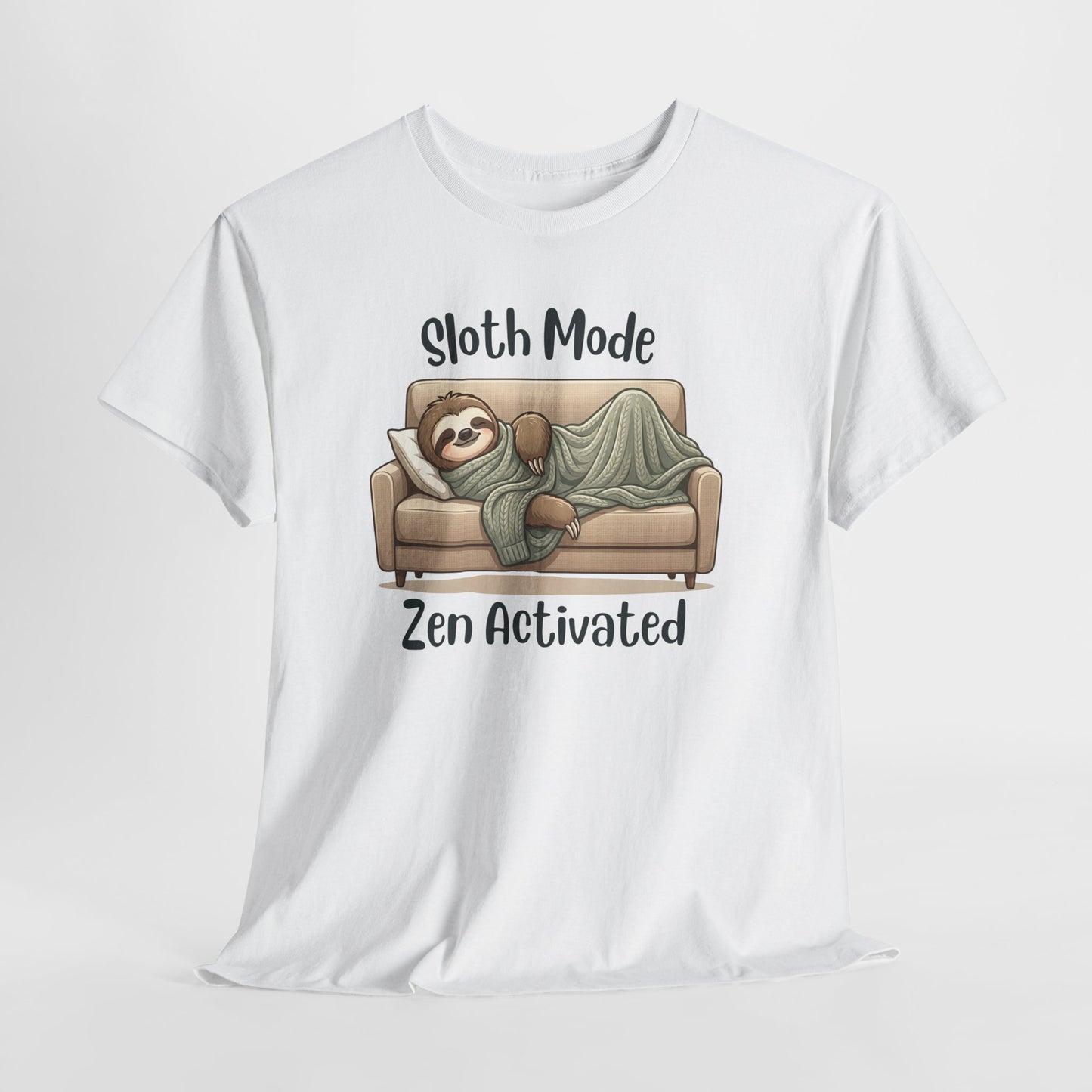 Funny Sloth T-Shirt – “Sloth Mode, Zen Activated” Cute Relaxing Tee - 14844