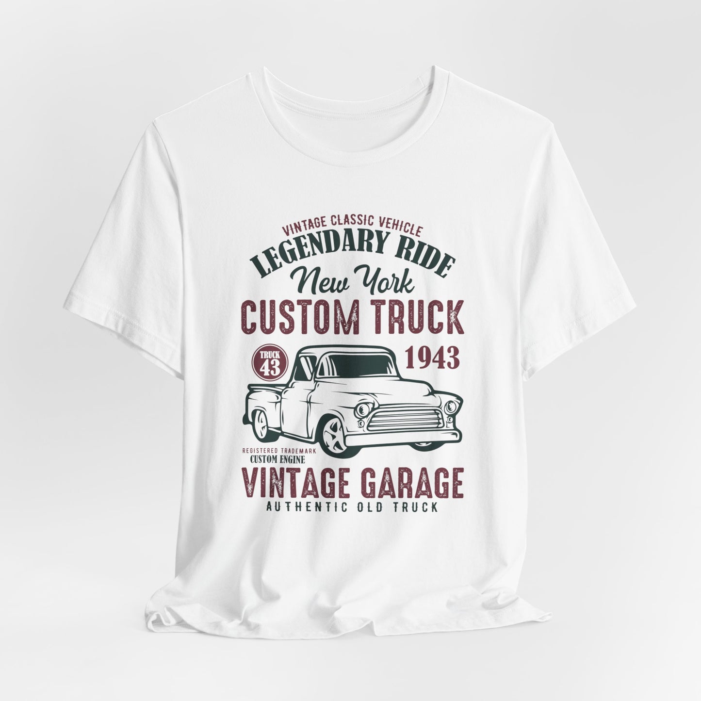 Vintage Classic Vehicle, Legendary Ride, New York Custom Truck - Unisex Jersey Short Sleeve Tee