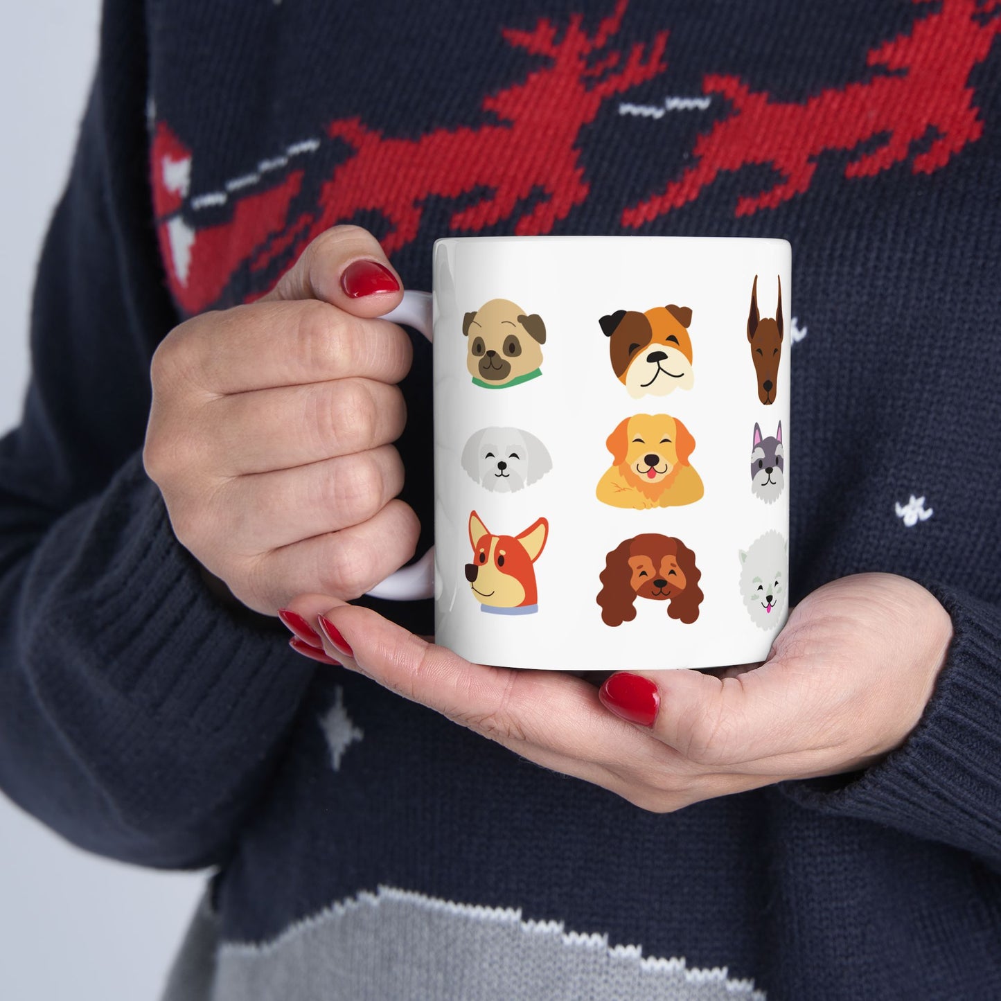 Whimsical Pet-Themed Ceramic Mug - Perfect Gift for Dog Lovers, Animal Enthusiasts, Cozy Home Decor, Birthdays - 14164