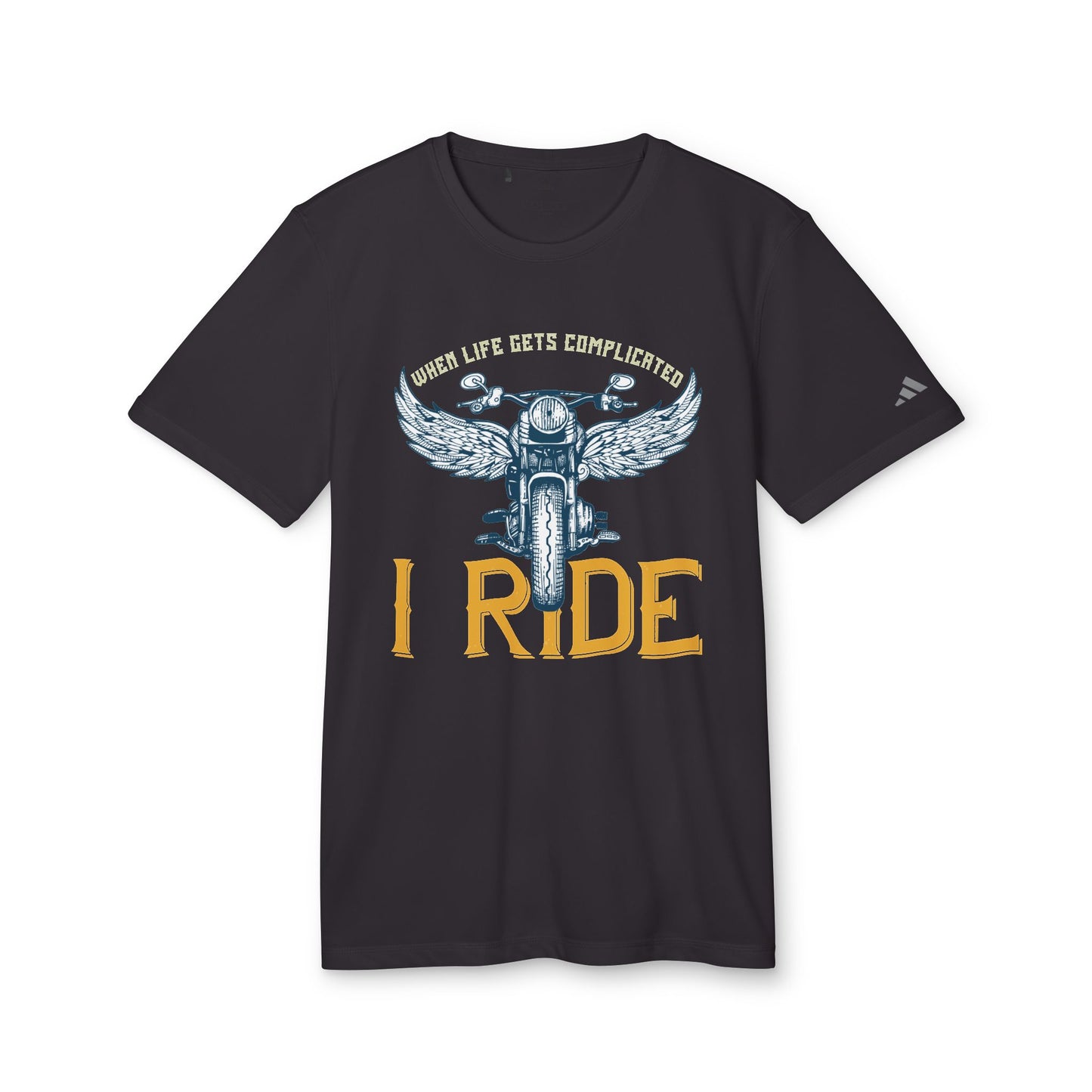 When Life Gets Complicated, I Ride - adidas Unisex Sport T-shirt - 13960