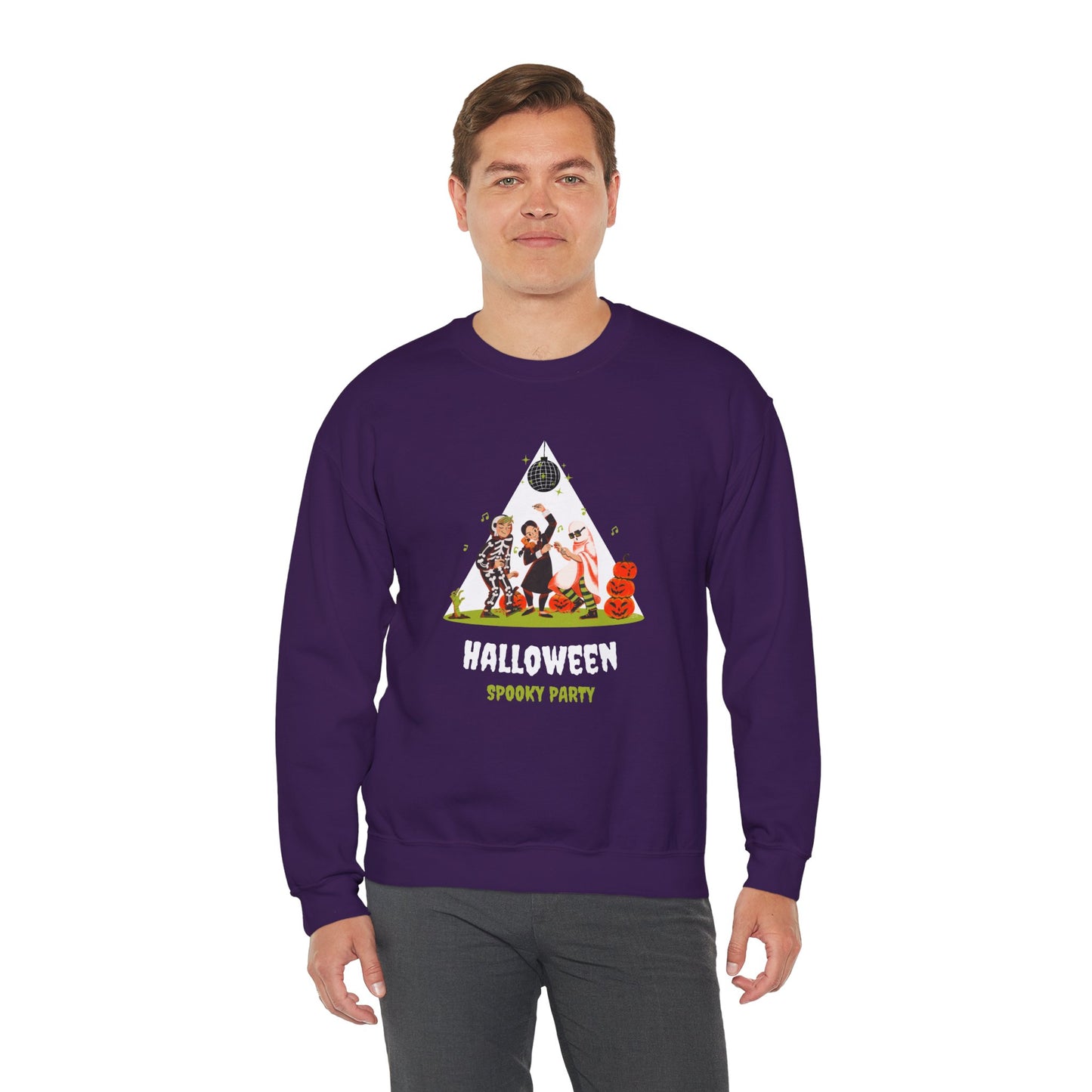 Halloween, Spooky Party - Unisex Heavy Blend™ Crewneck Sweatshirt