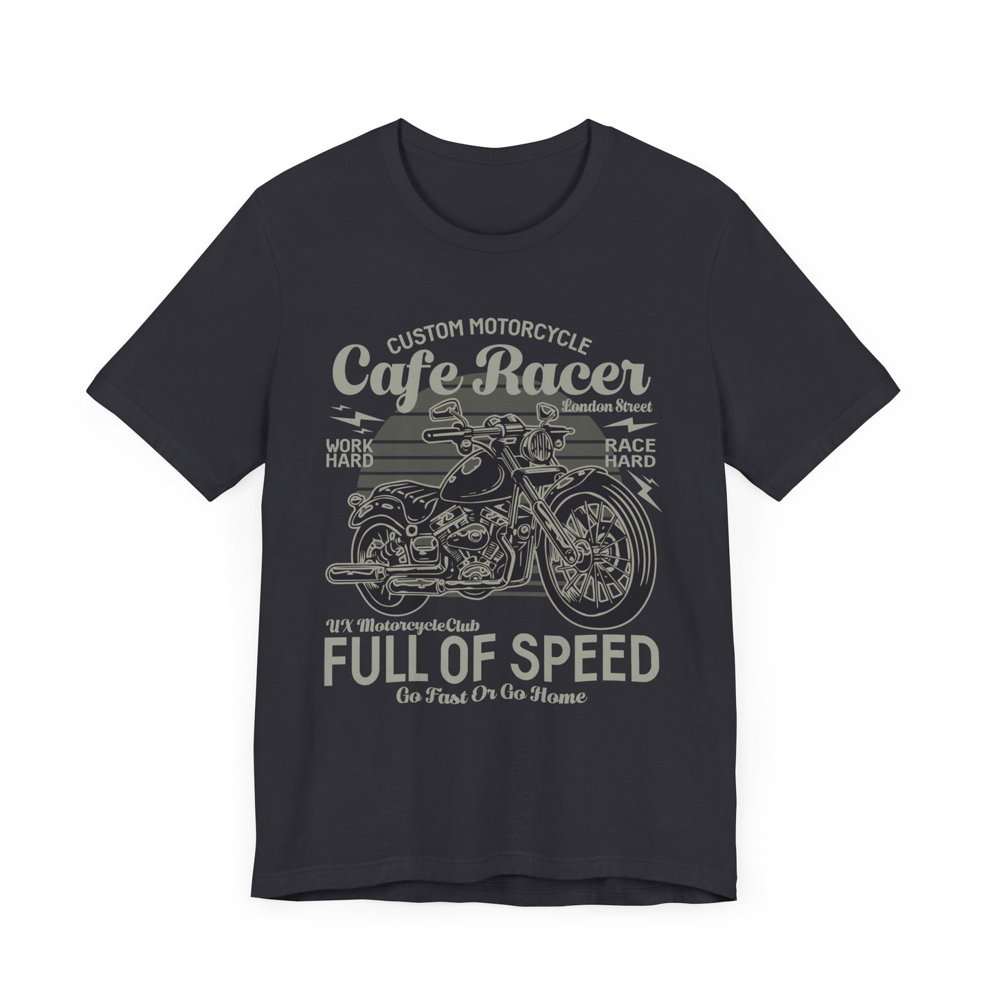 Custom Motorcycle, Cafe Racer - Unisex Jersey Short Sleeve Tee - 13295