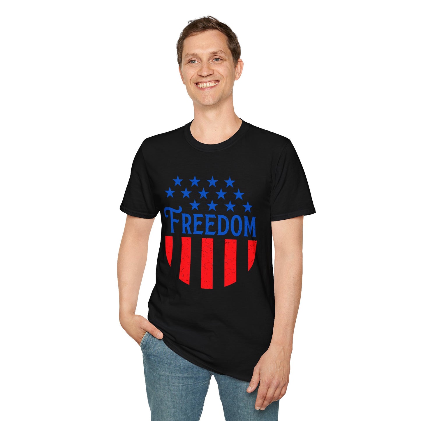 American Freedom Unisex T-Shirt - Patriot Tee, July 4th Celebration, Memorial Day Outfit, Independence Day Gift, Vintage Style Shirt - 13734