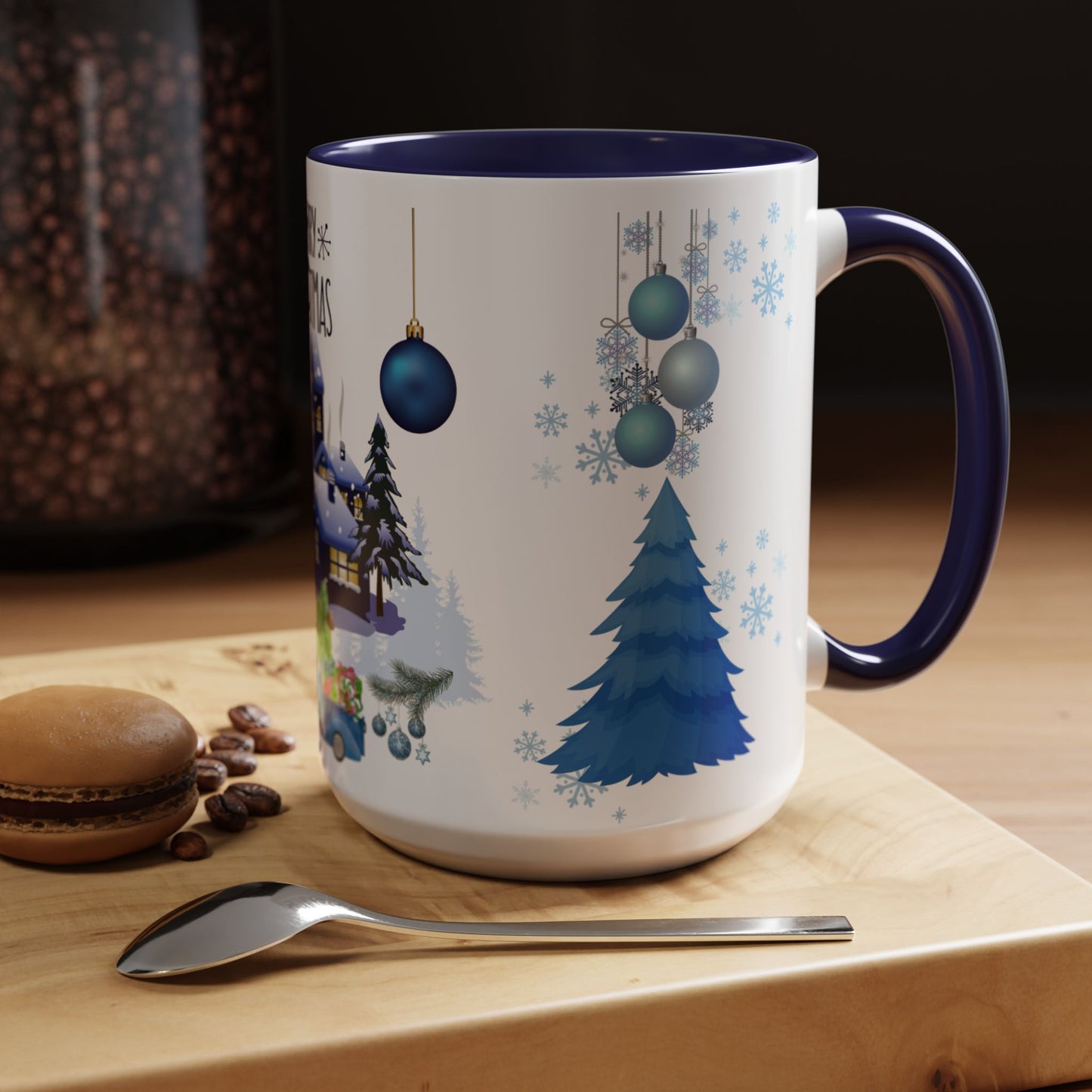 Blue Christmas - Accent Coffee Mug (11, 15oz)