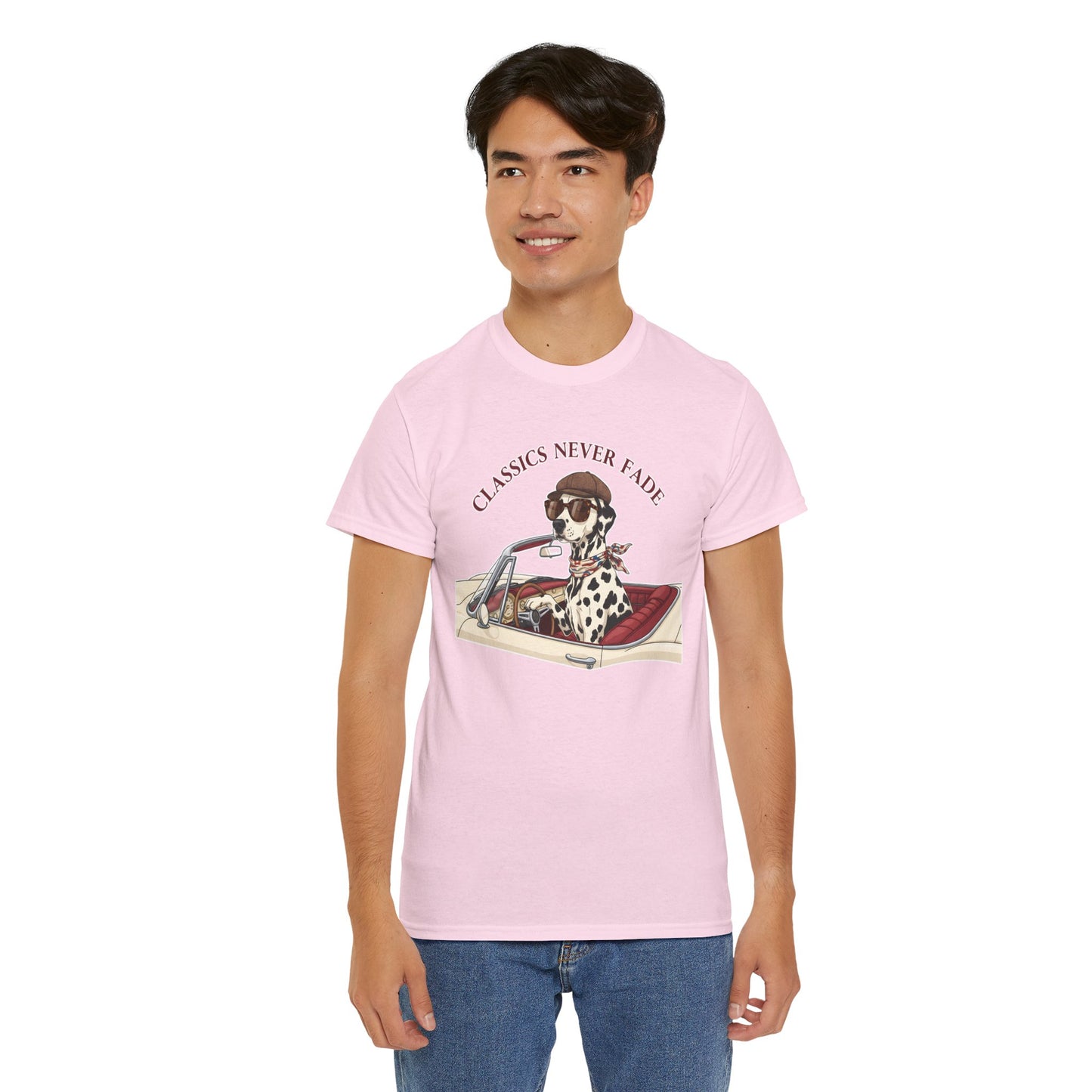 Retro Dog Driving T-Shirt – “Classics Never Fade” Vintage Convertible Tee Gift - 14850